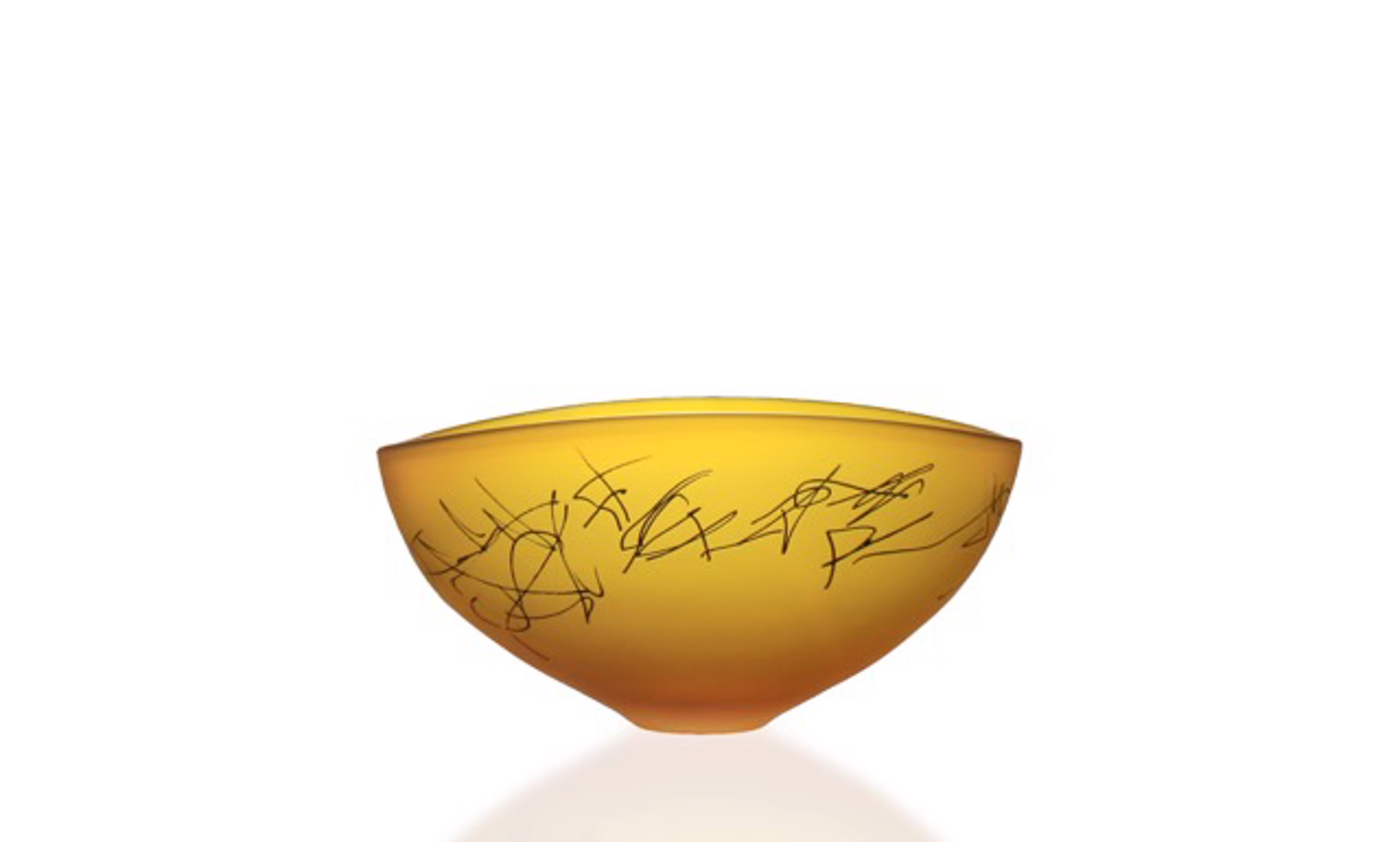 Brilliant Gold Scribe Bowl by Jeff Goodman Studio