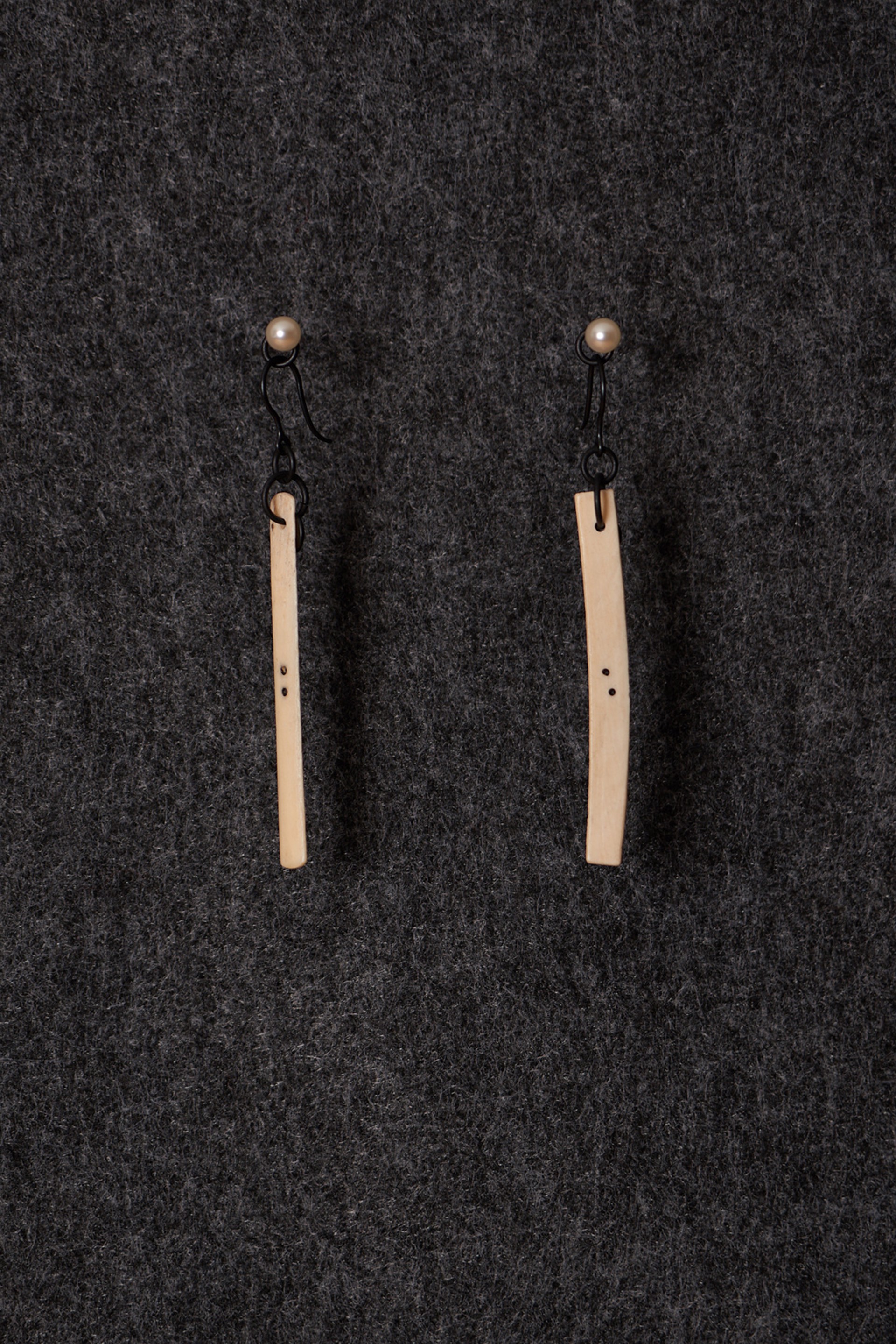 Black Tallybone Earrings by Cameron Johnson