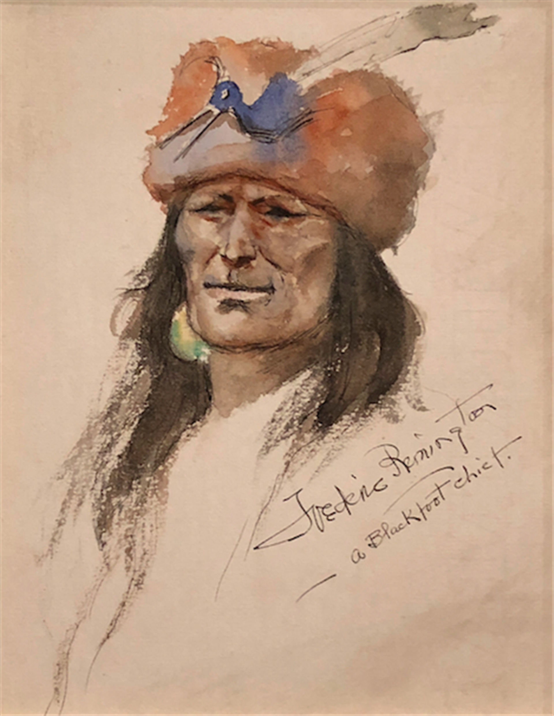 BLACKFOOT CHIEF by Frederic Remington [1861-1909]