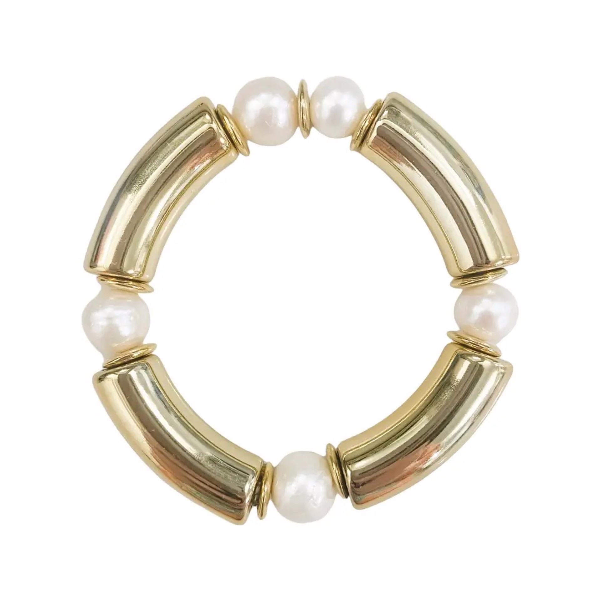 Pearl Cabana Bracelet, Gold by Traci Jeffers