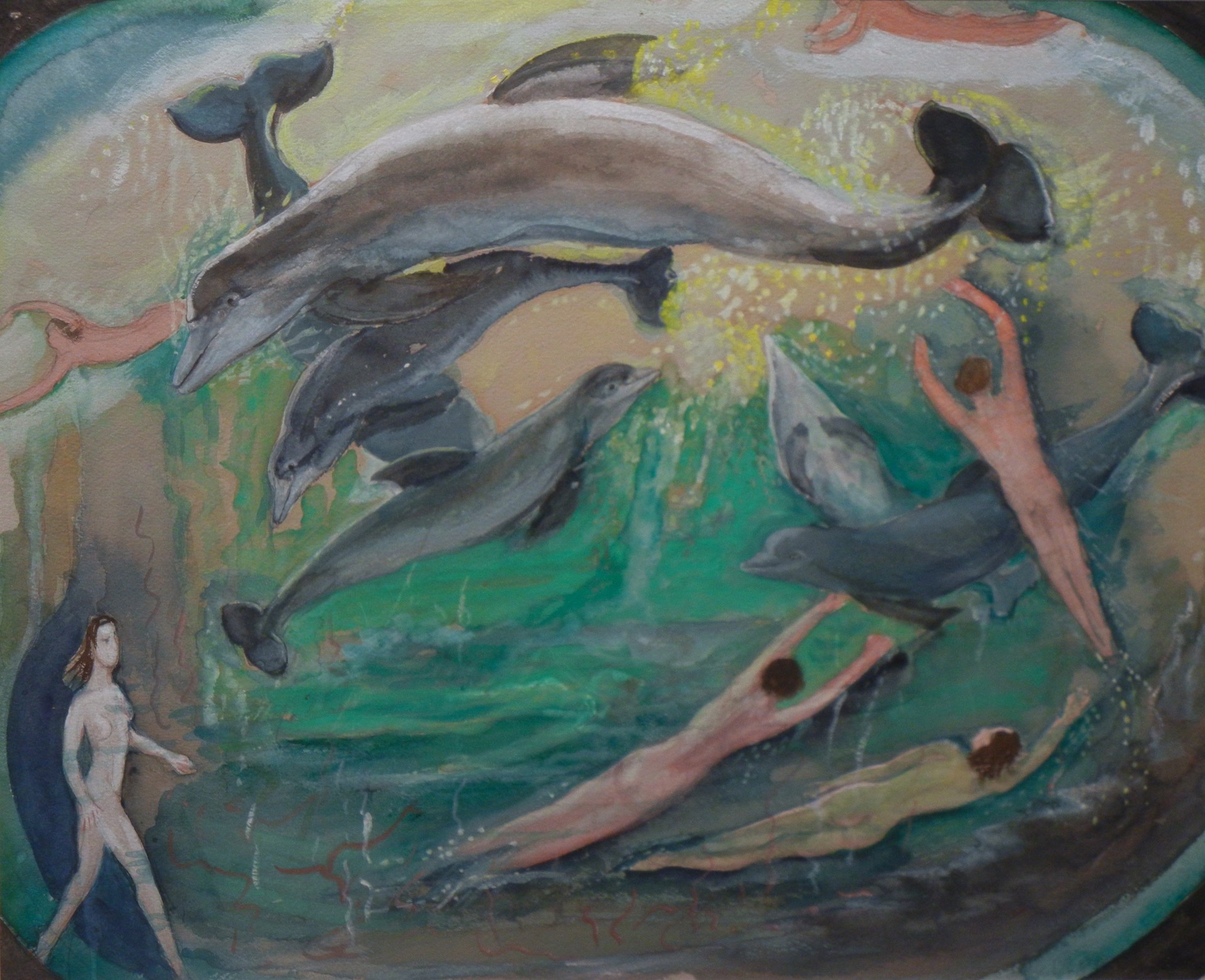 Swimming With Dolphins by Lucy L’Engle