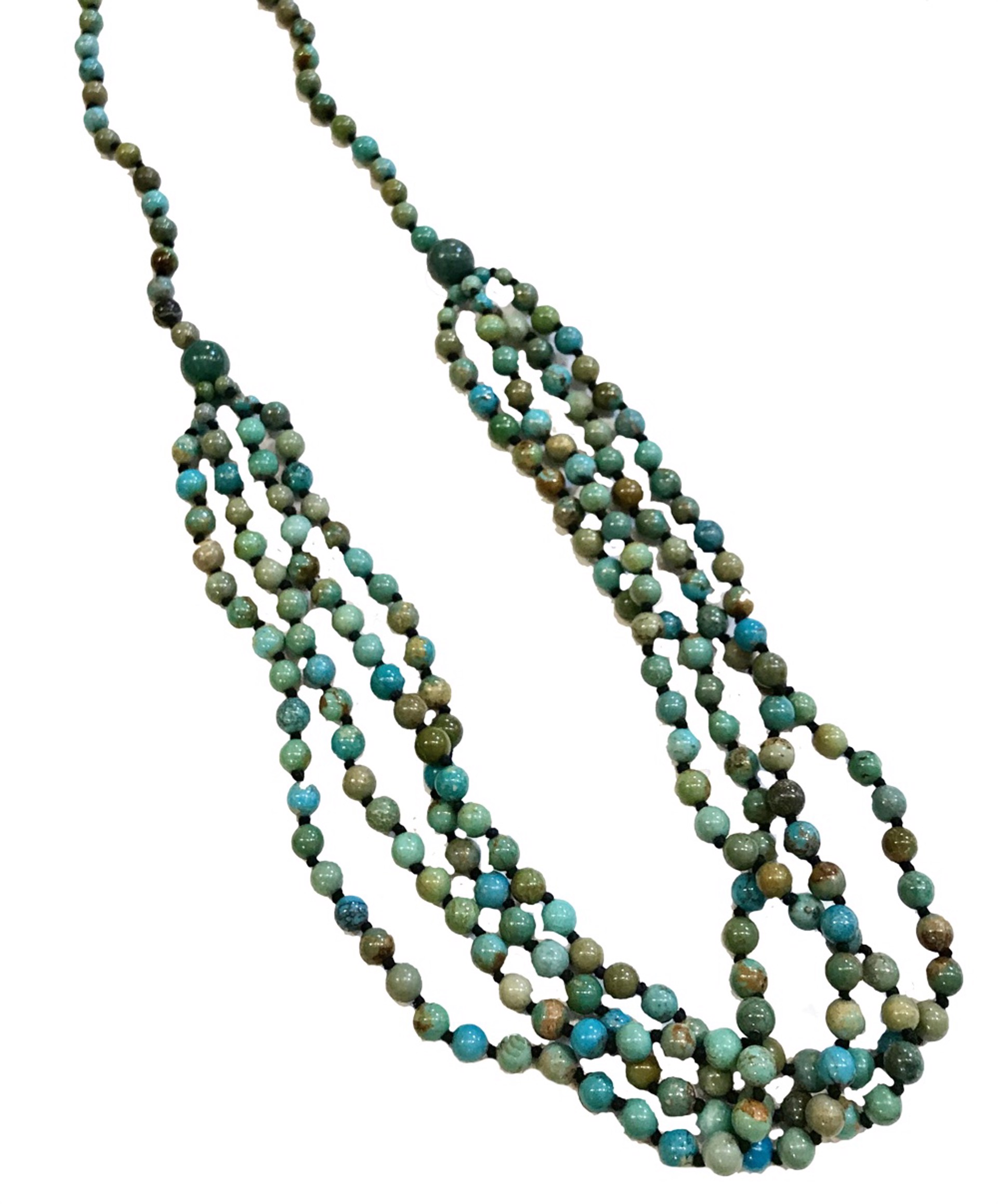 Necklace - 32" 4 Strand Turquoise Beads by Indigo Desert Ranch - Jewelry