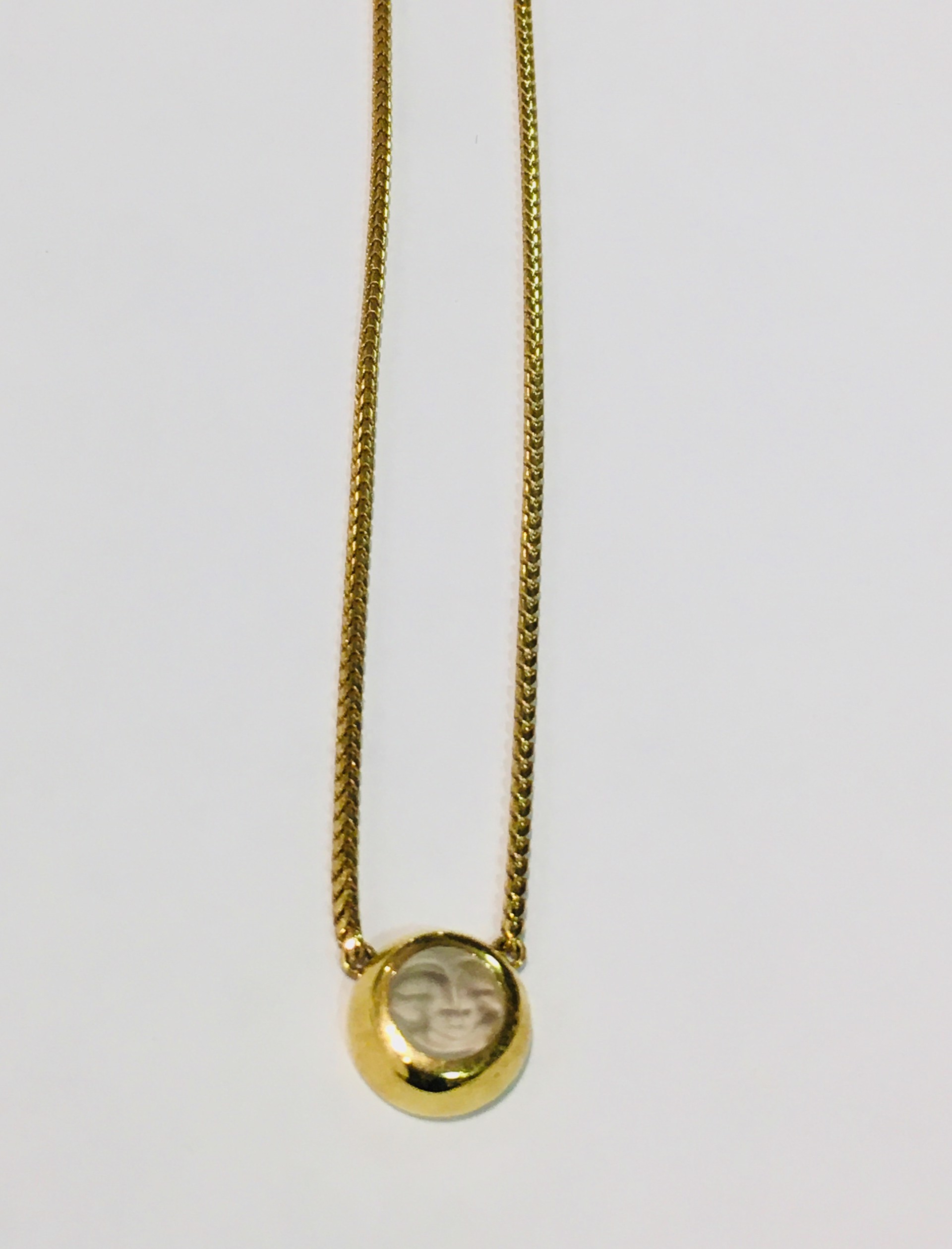 Gold moonstone pendant by SKYLIGHT