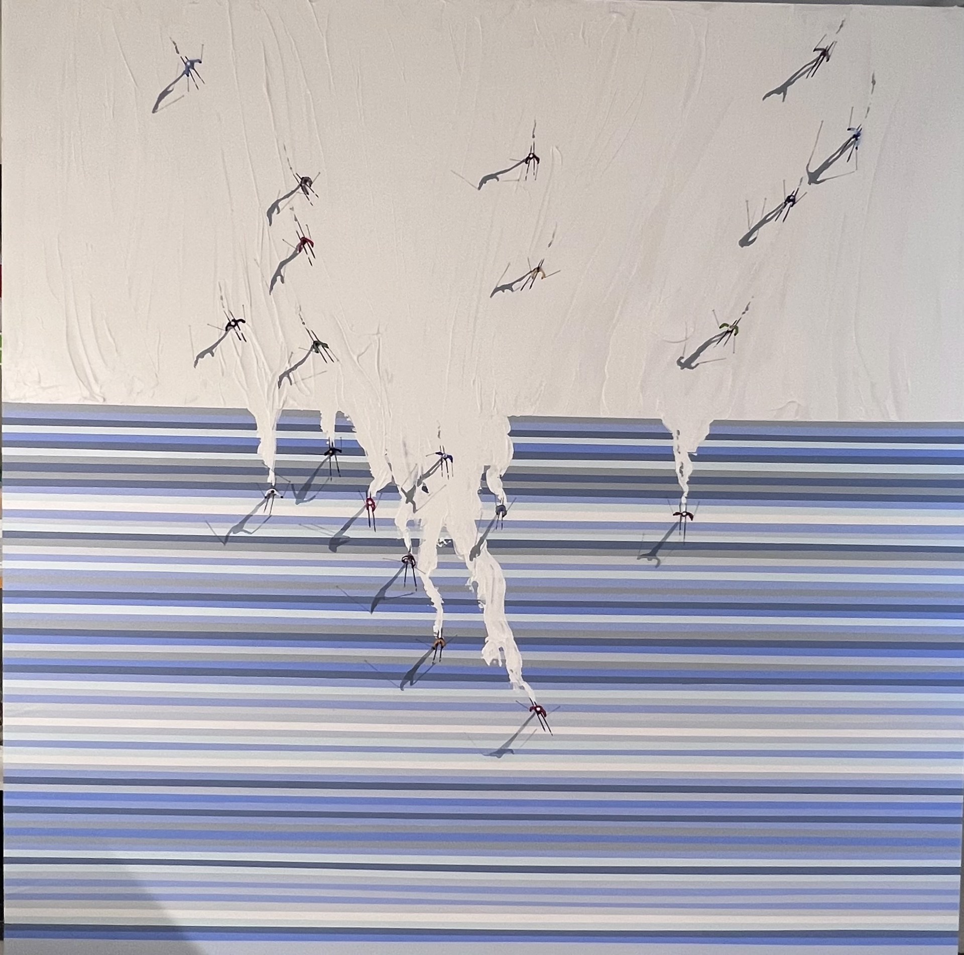 Deep Blue Strips by Gloria Estefanell