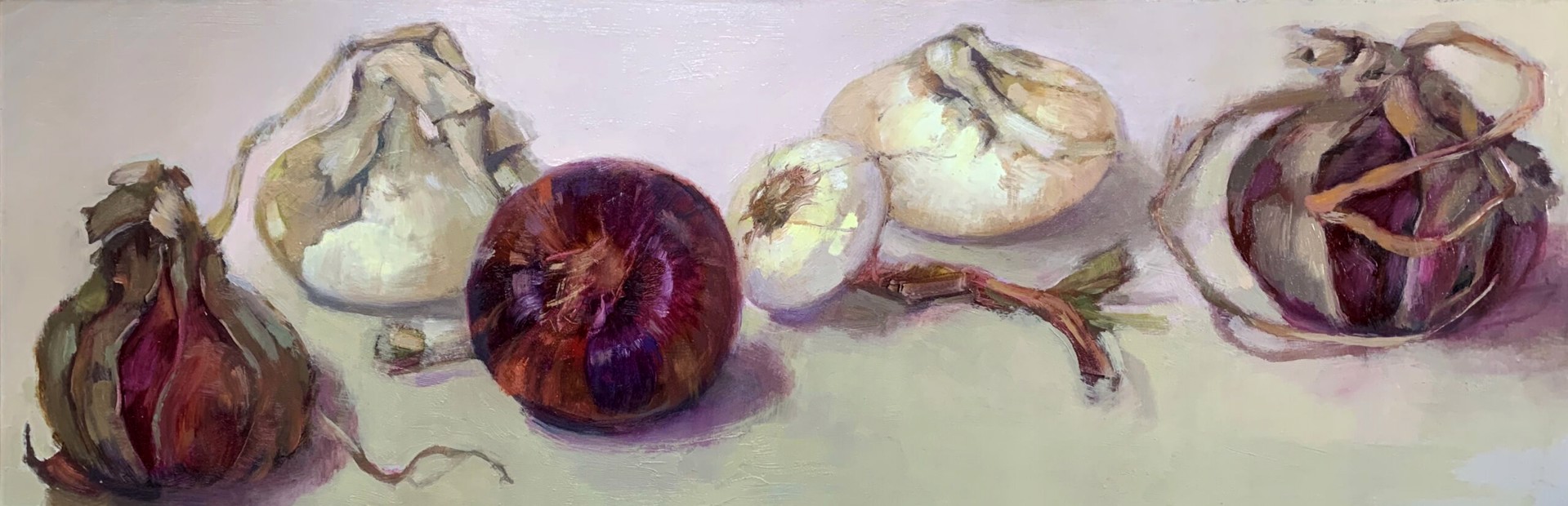 Gail Morrison "Parade of Onions" by Oil Painters of America