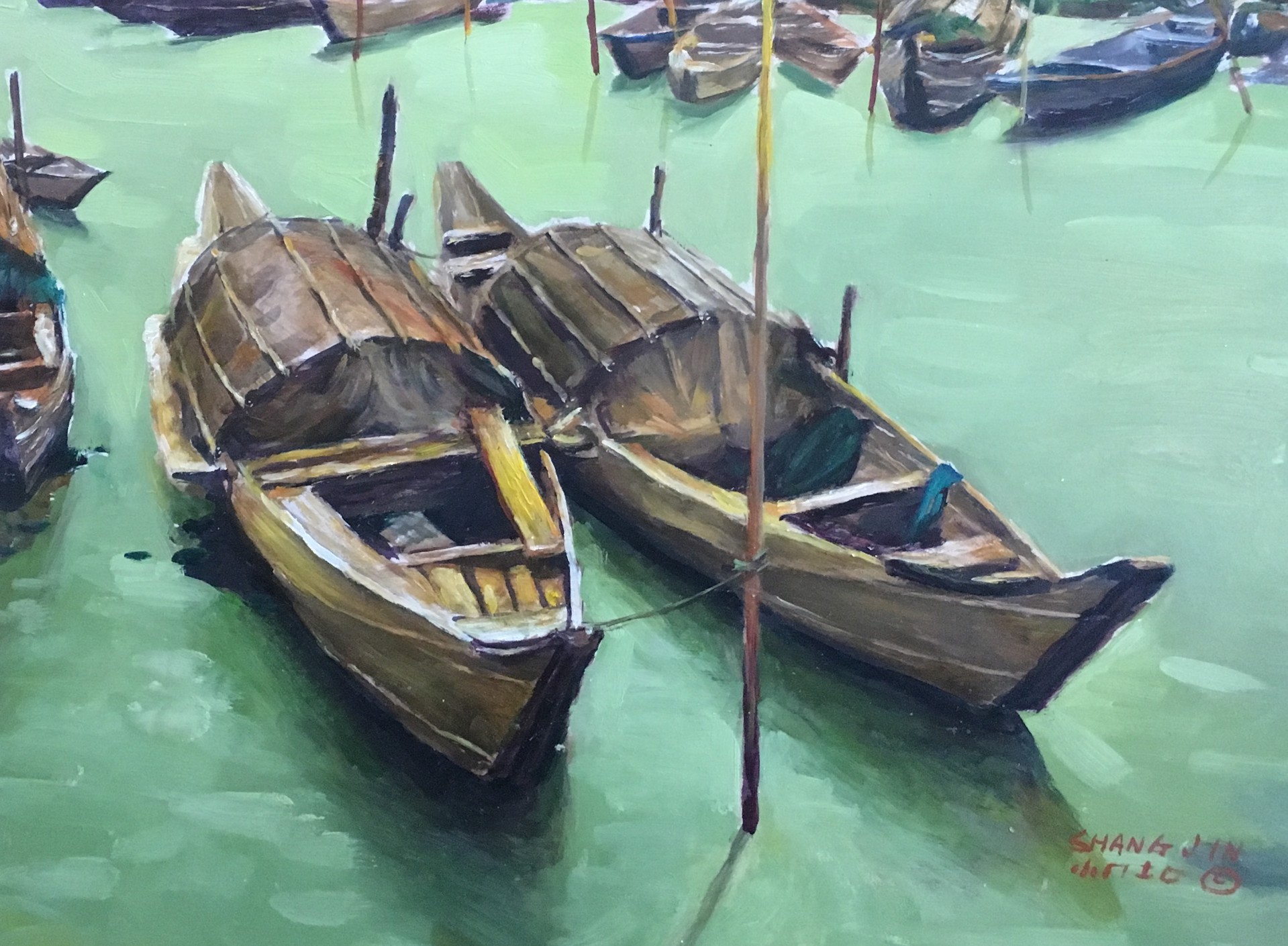 Chinese Boats 17 by Shang Jin
