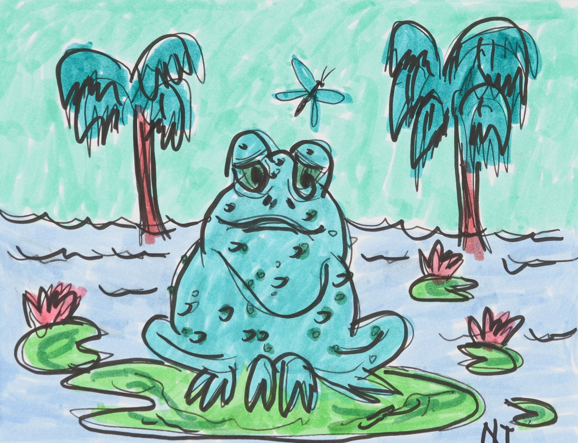 Frog in the Pond by Nonja Tiller