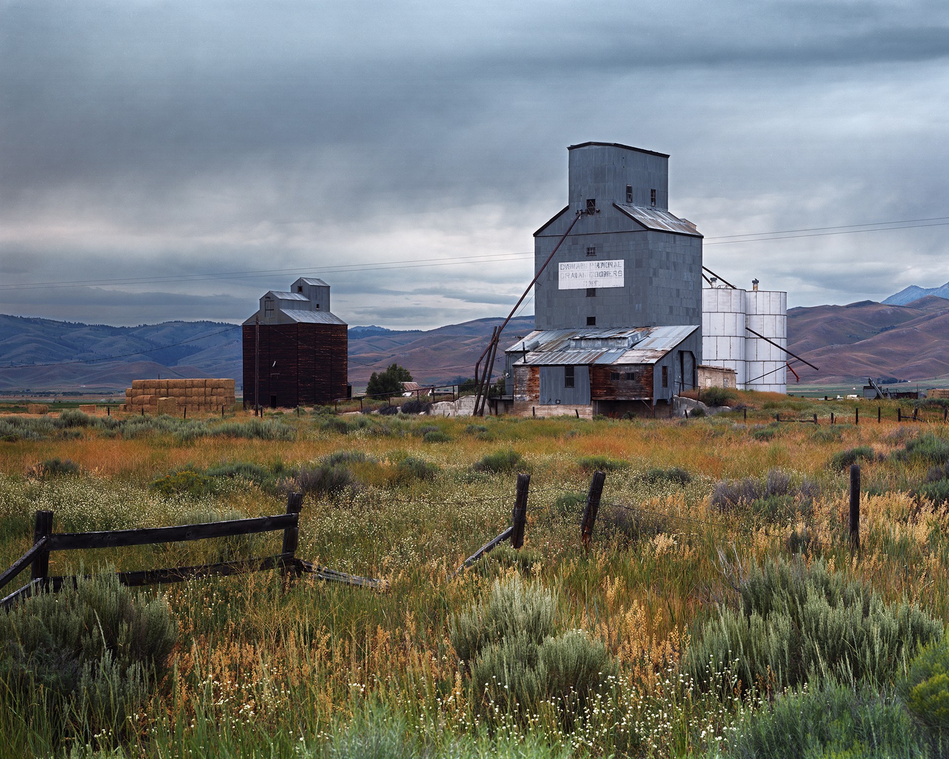 Grain Elevators at the Town of Corral, Camas County, Idaho, 2015 by Laura McPhee