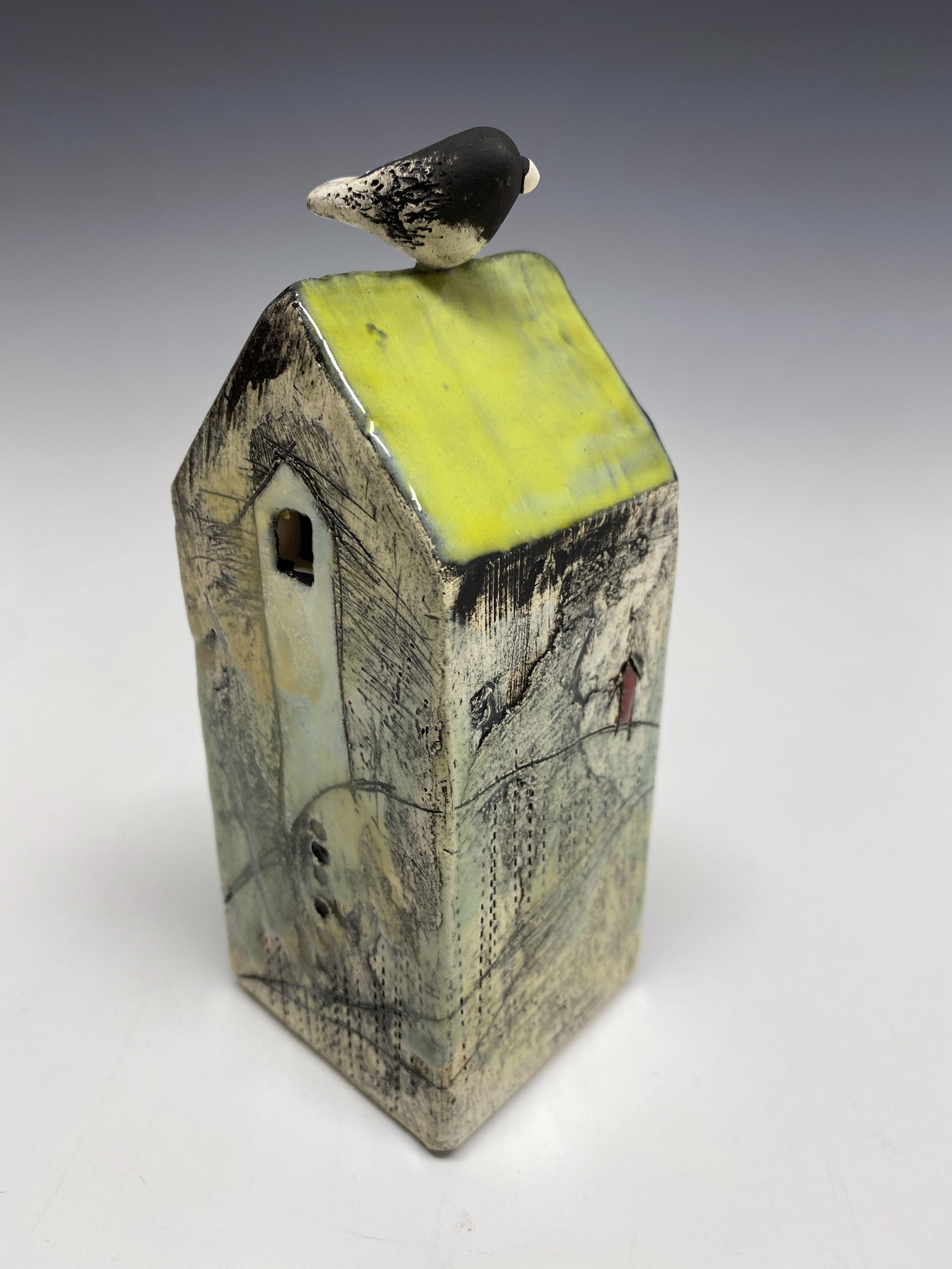 Tiny House with Bird #29 by Karen Abel
