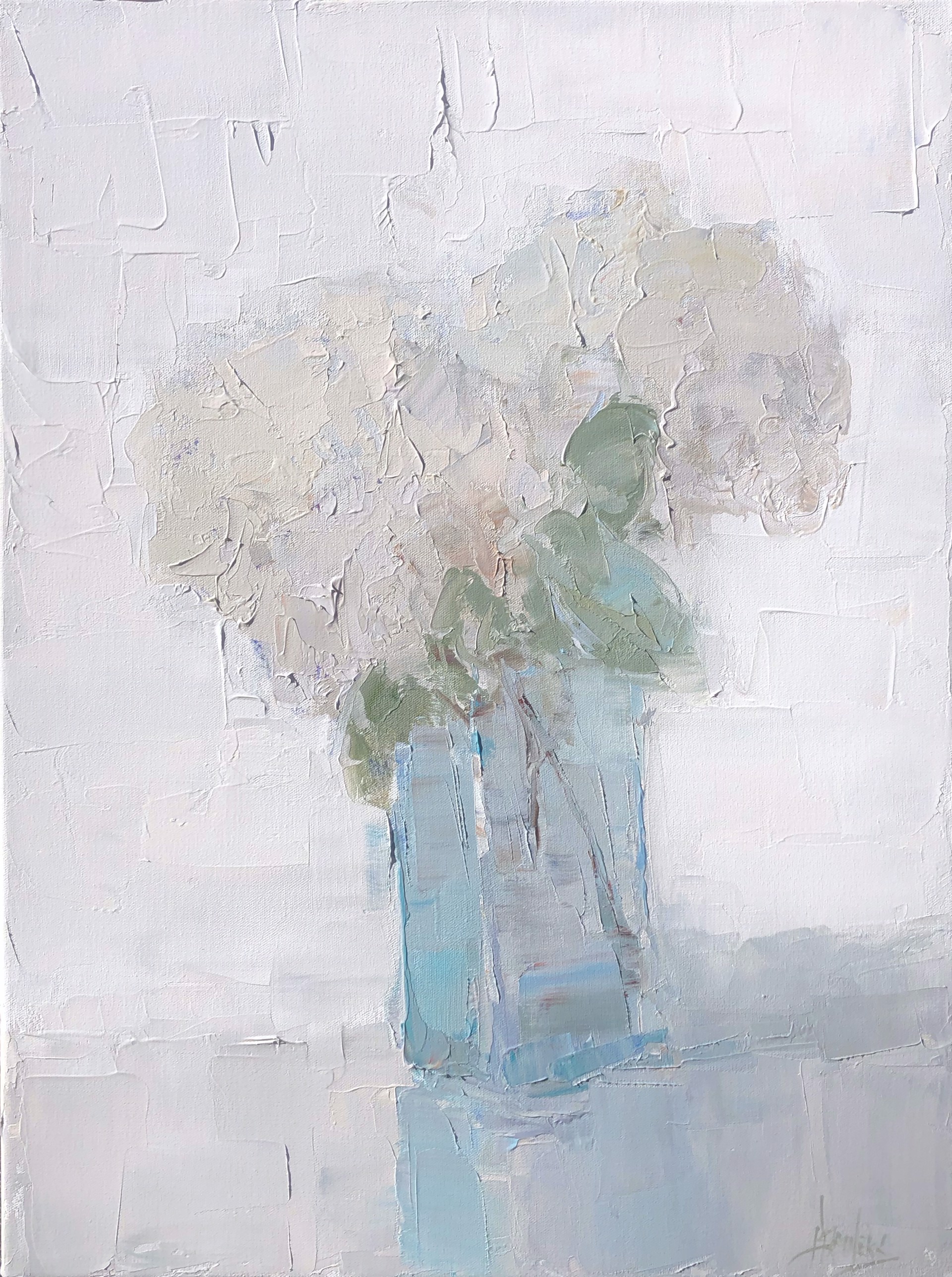 White Hydrangeas, White Room by Barbara Flowers