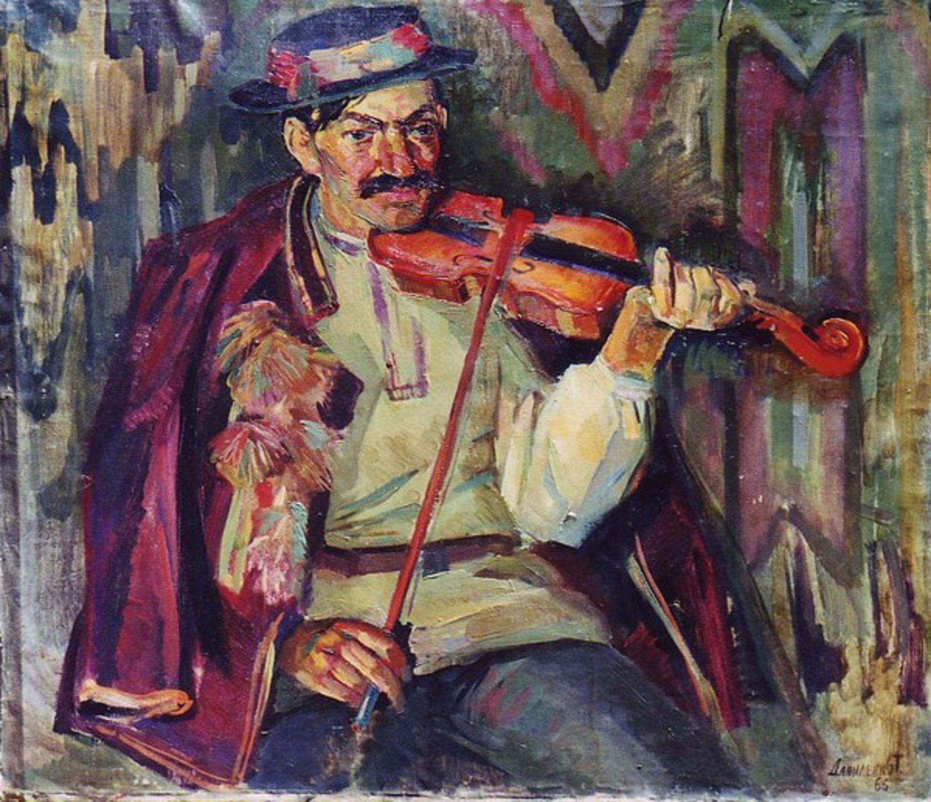 Old Gutshul Violinist by Tamara Danilenko