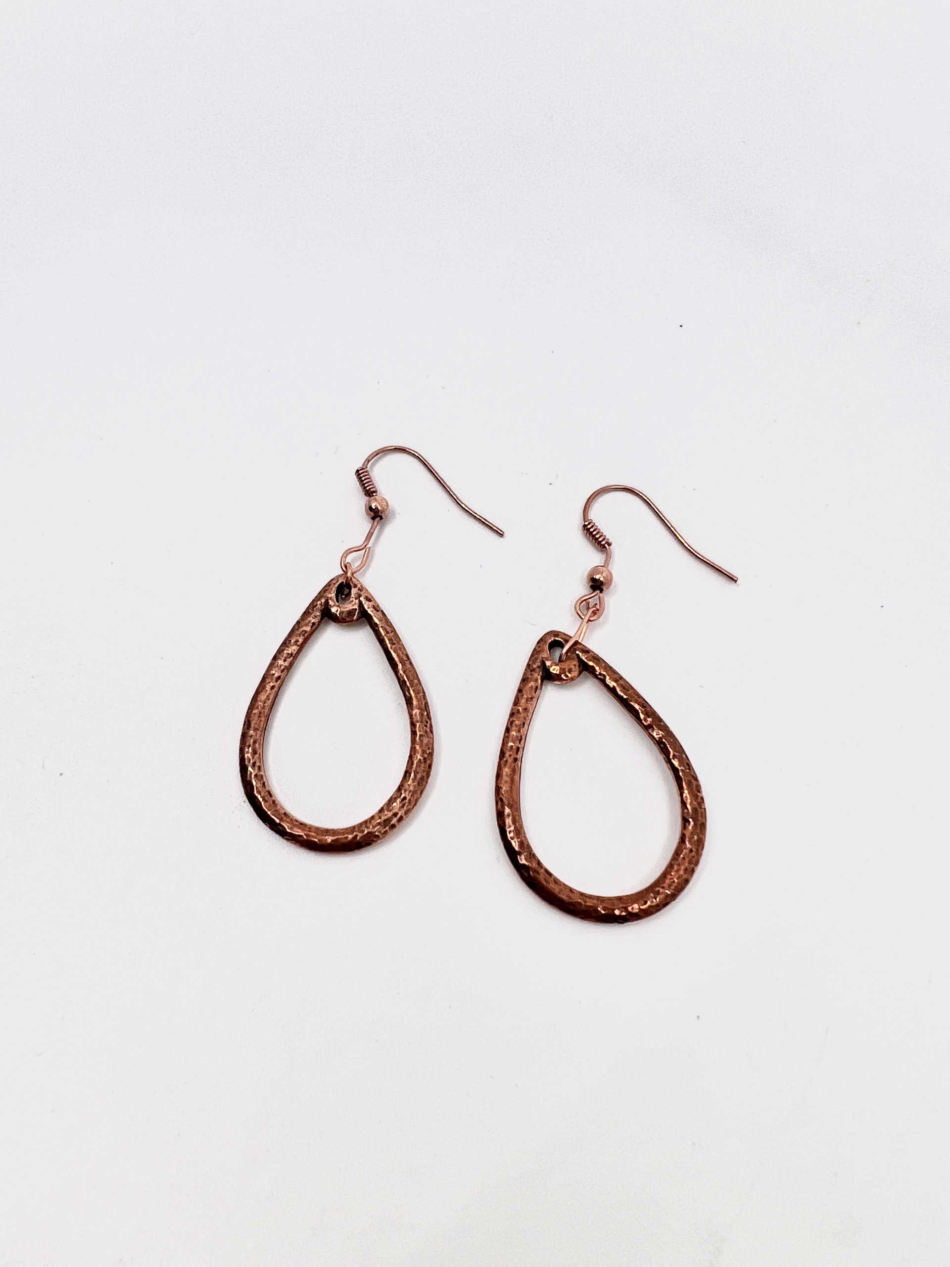 9286 Copper Open Teardrop Earrings by Gina Caruso