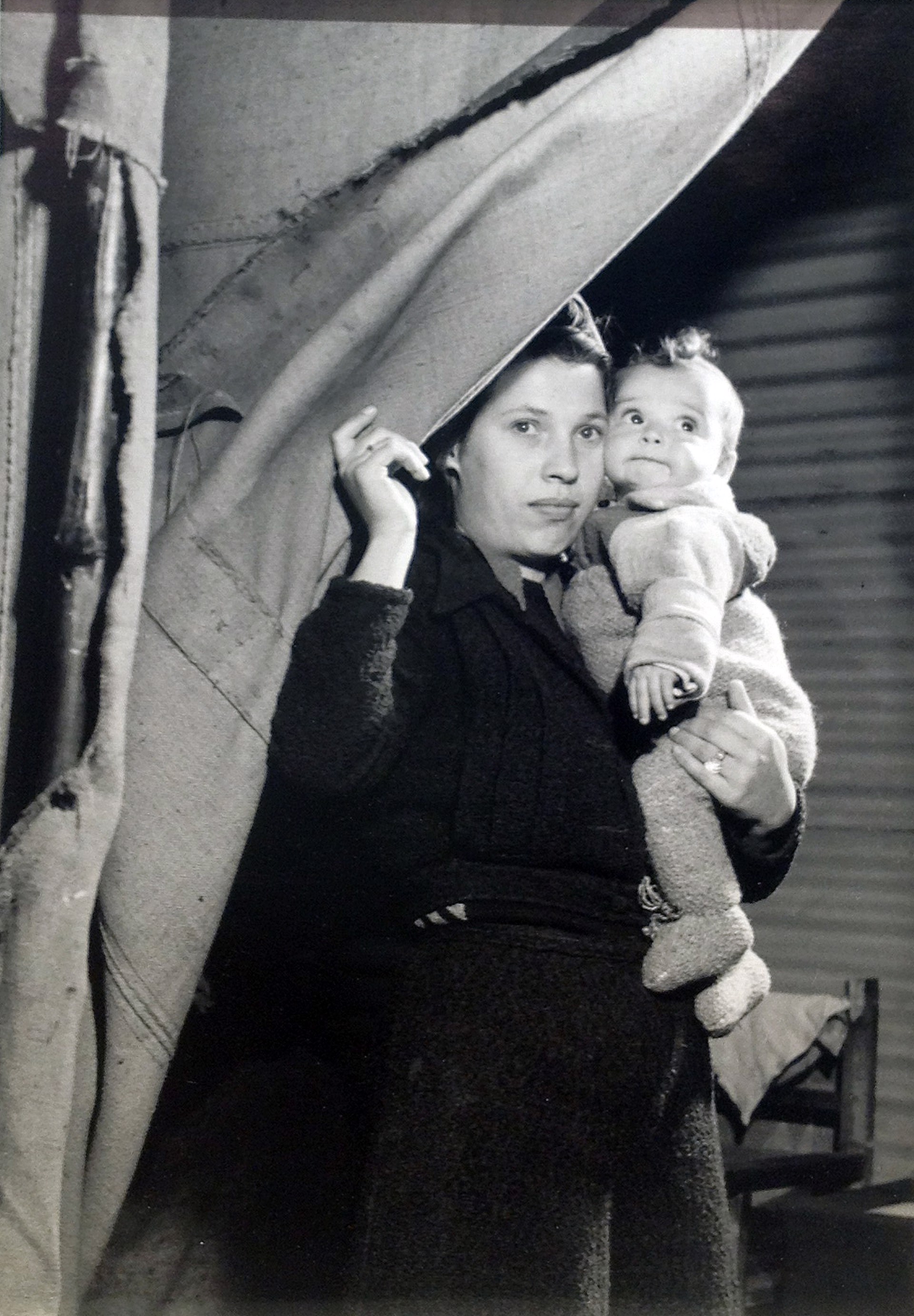 9. Mother and Baby; Camp in Cyprus by Paula Kotis