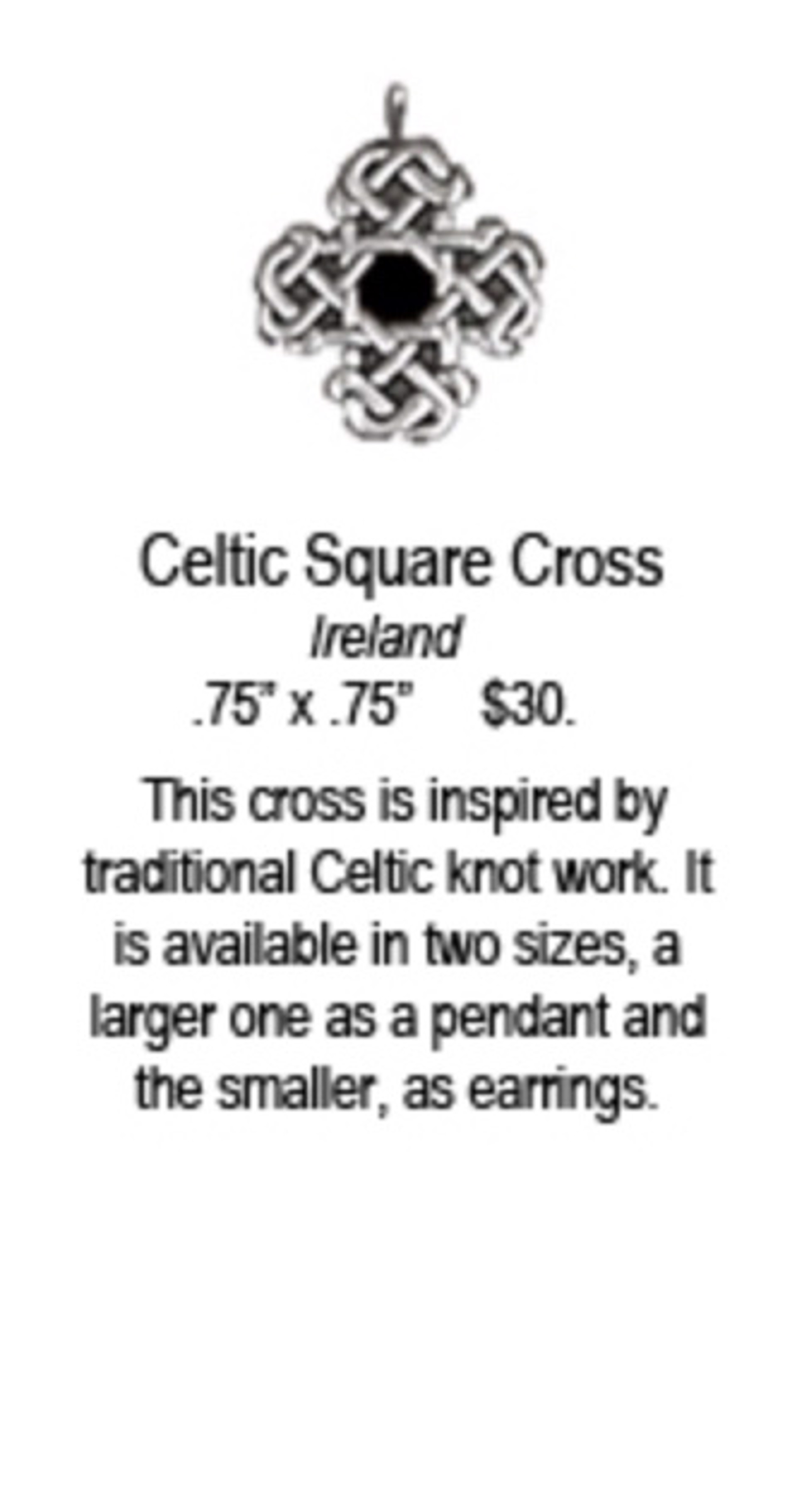 Pendant - Celtic Square Cross 9560 by Deanne McKeown
