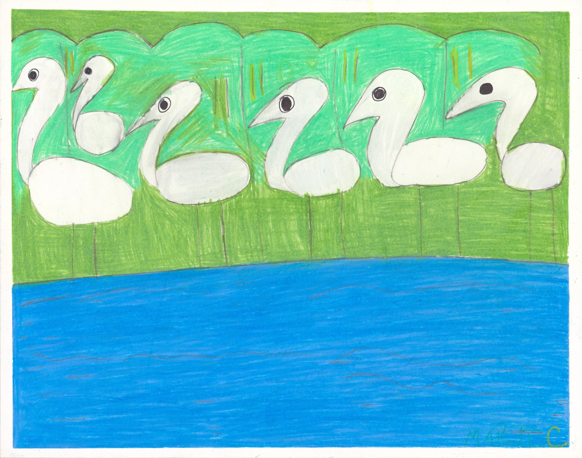 Chincoteague Geese by Marti Clark