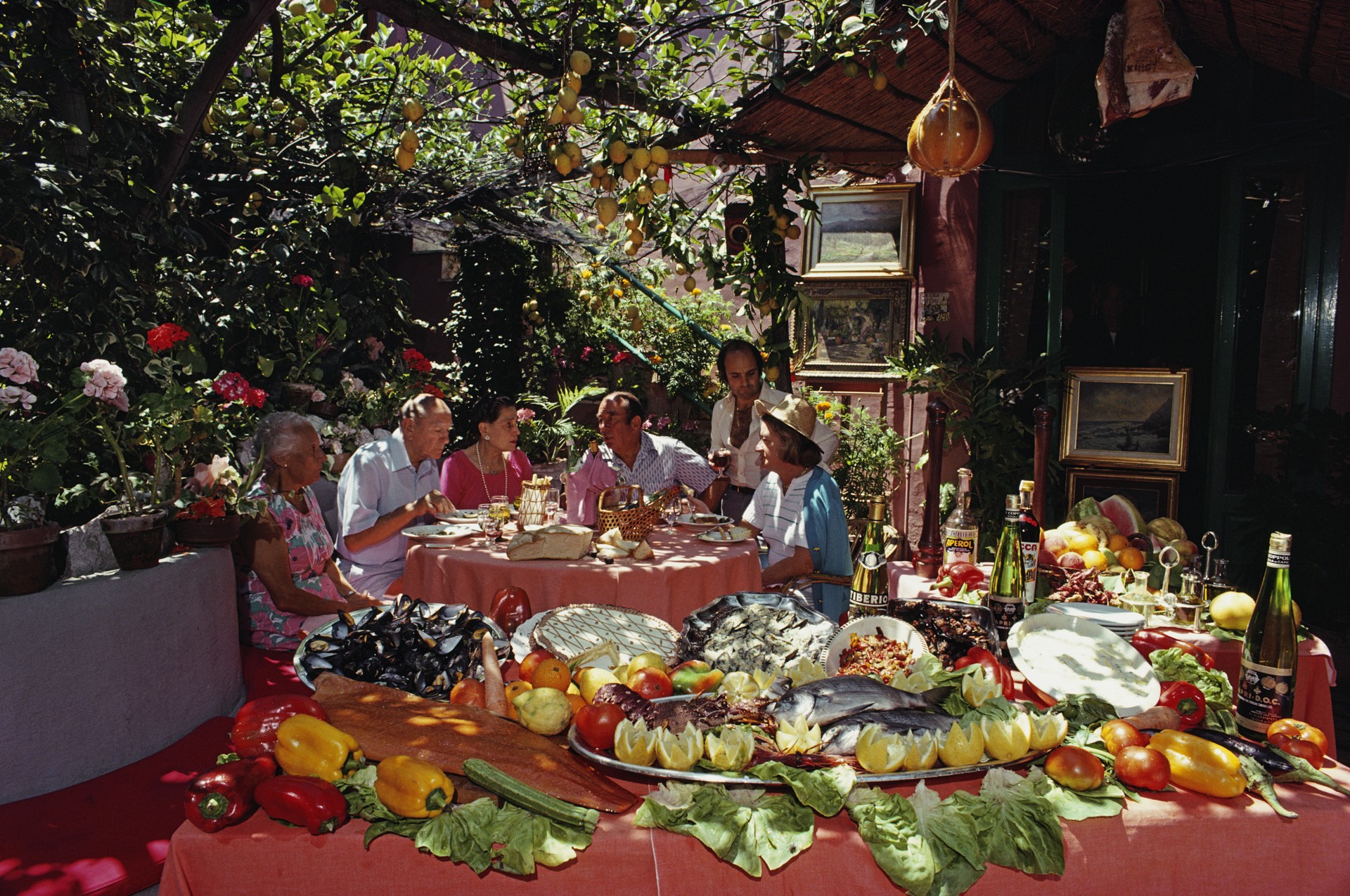Lunch At La Pigna by Slim Aarons