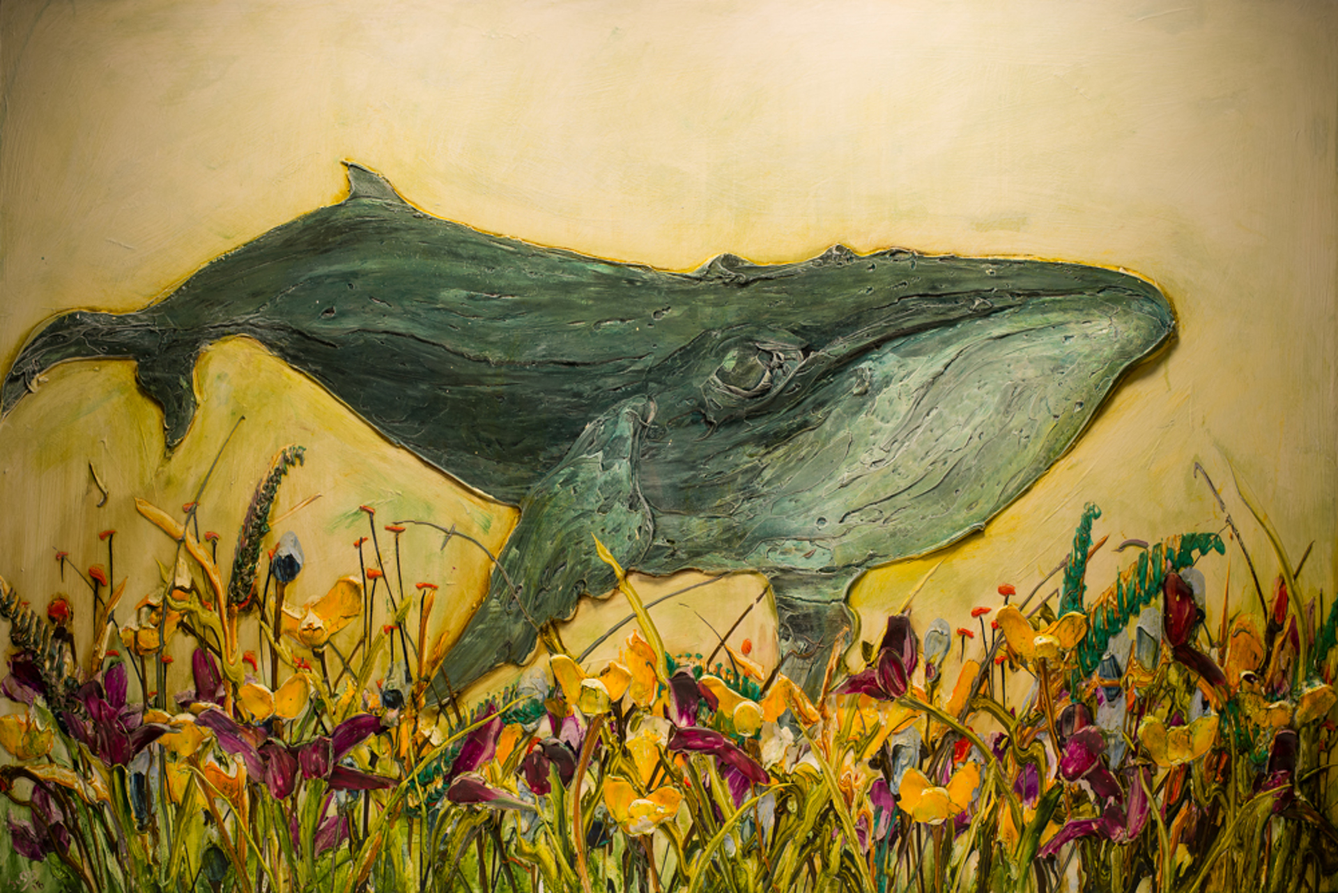 SUSPENSION OF DISBELIEF(WHALE)  SOD72X48-2018-179 by Justin Gaffrey