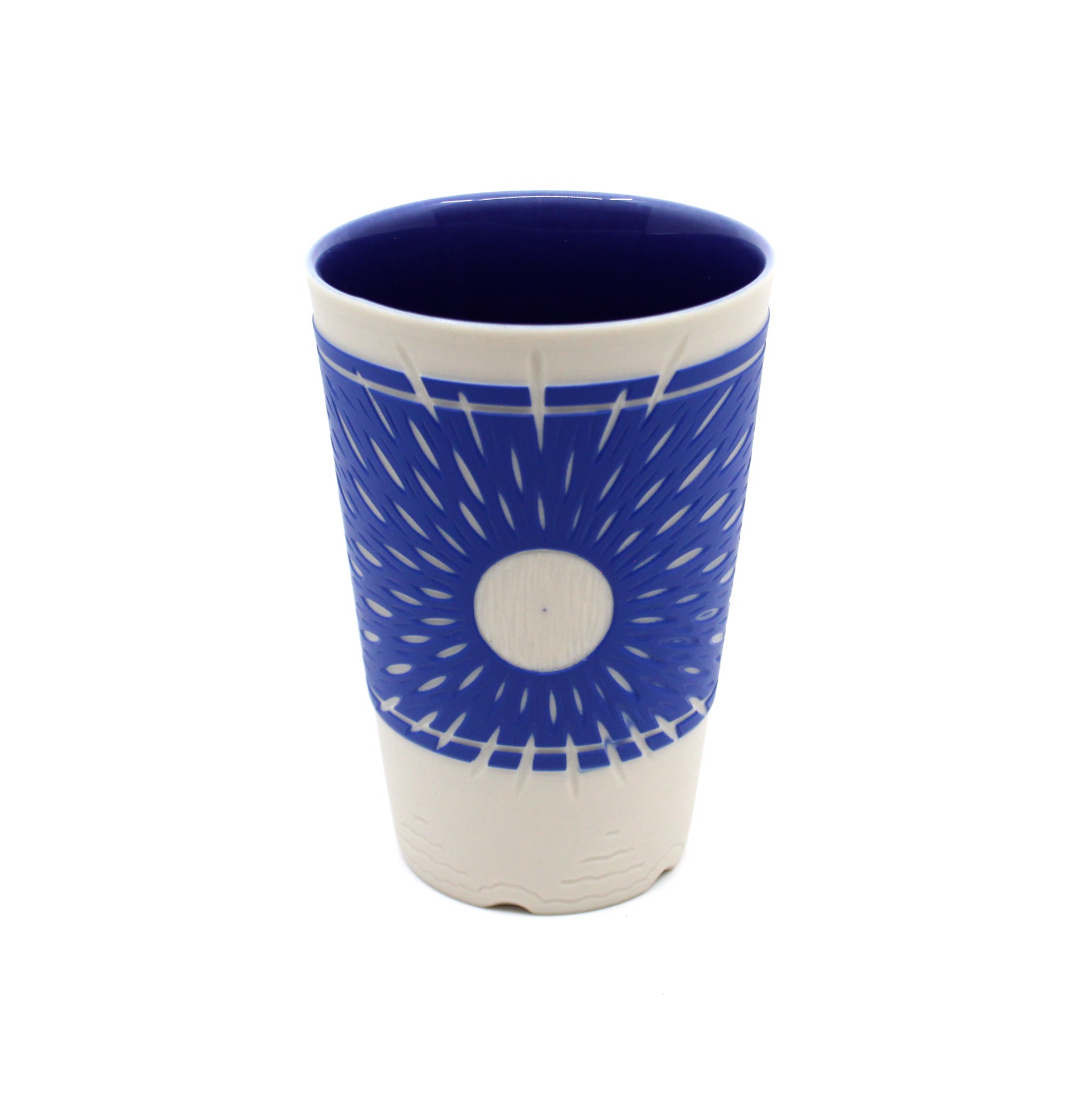 Tall Cup (Blue / White) by Chris Casey