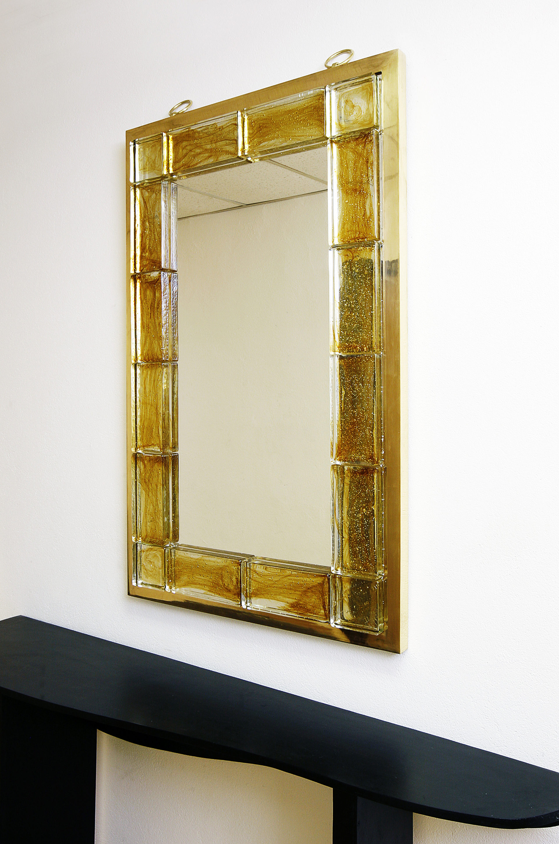 Glass tiled mirror by Andre Hayat