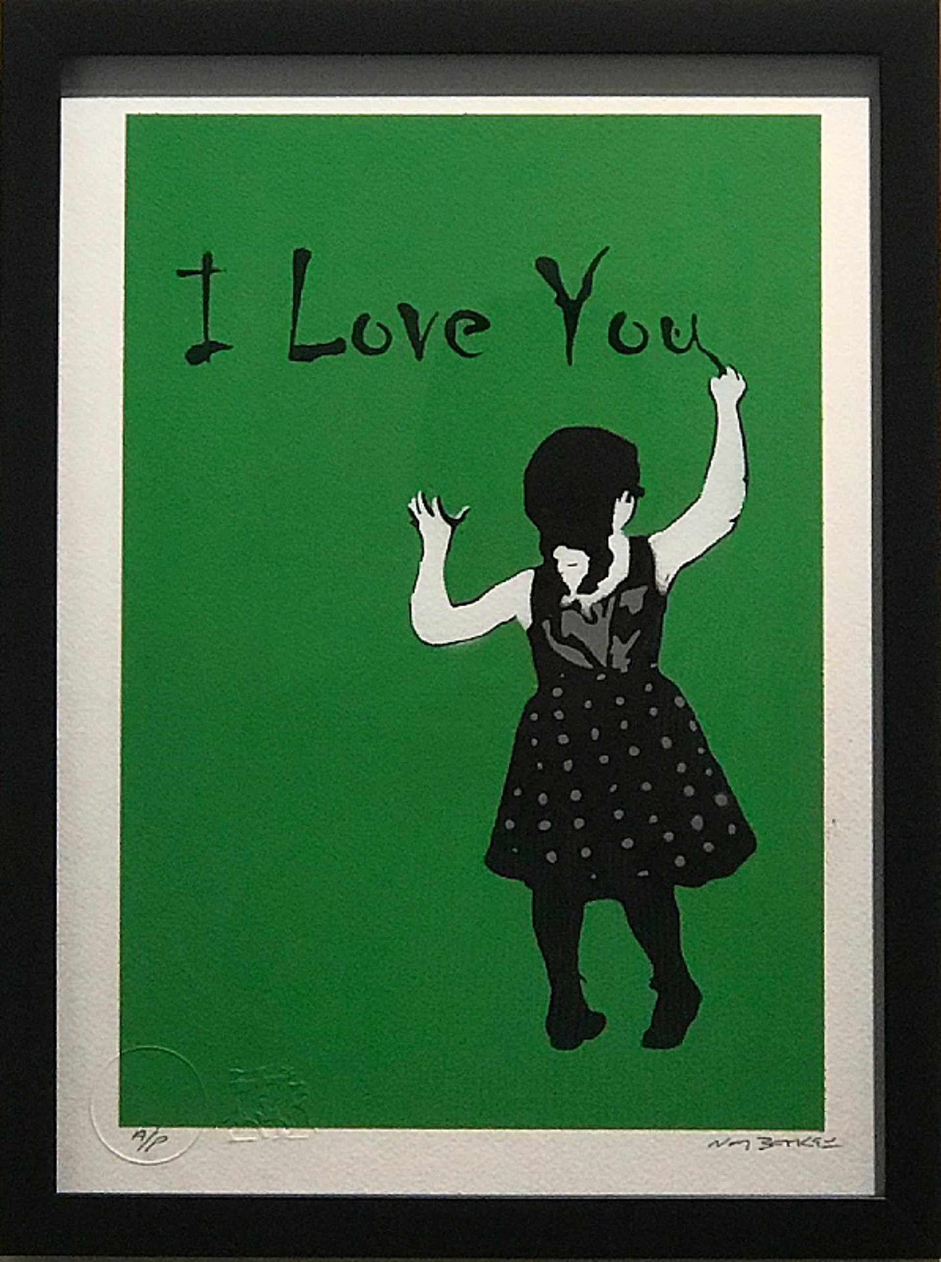 I Love You (Green) by Not Banksy