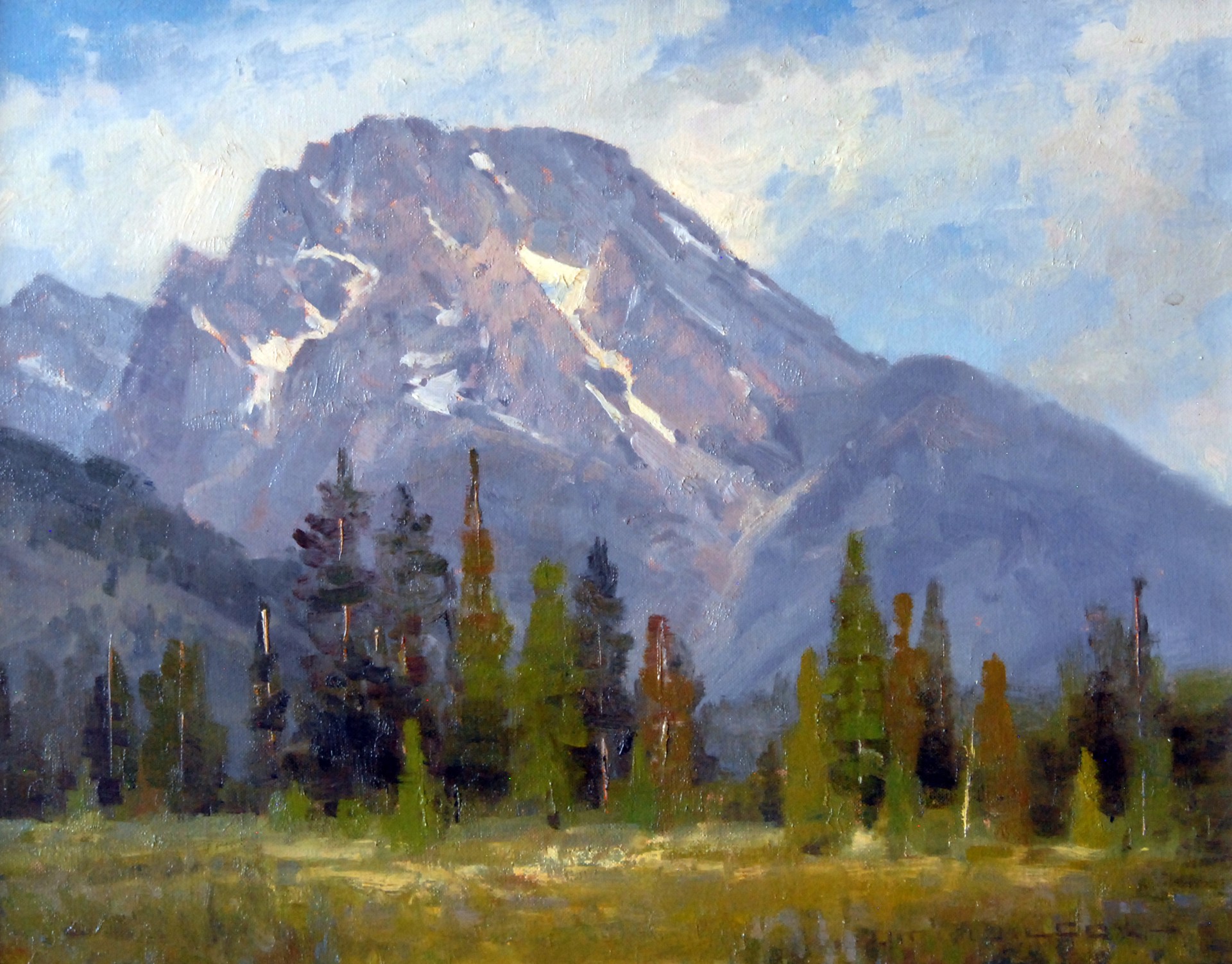 Mt. Moran from String Lake Road by Jim Wilcox