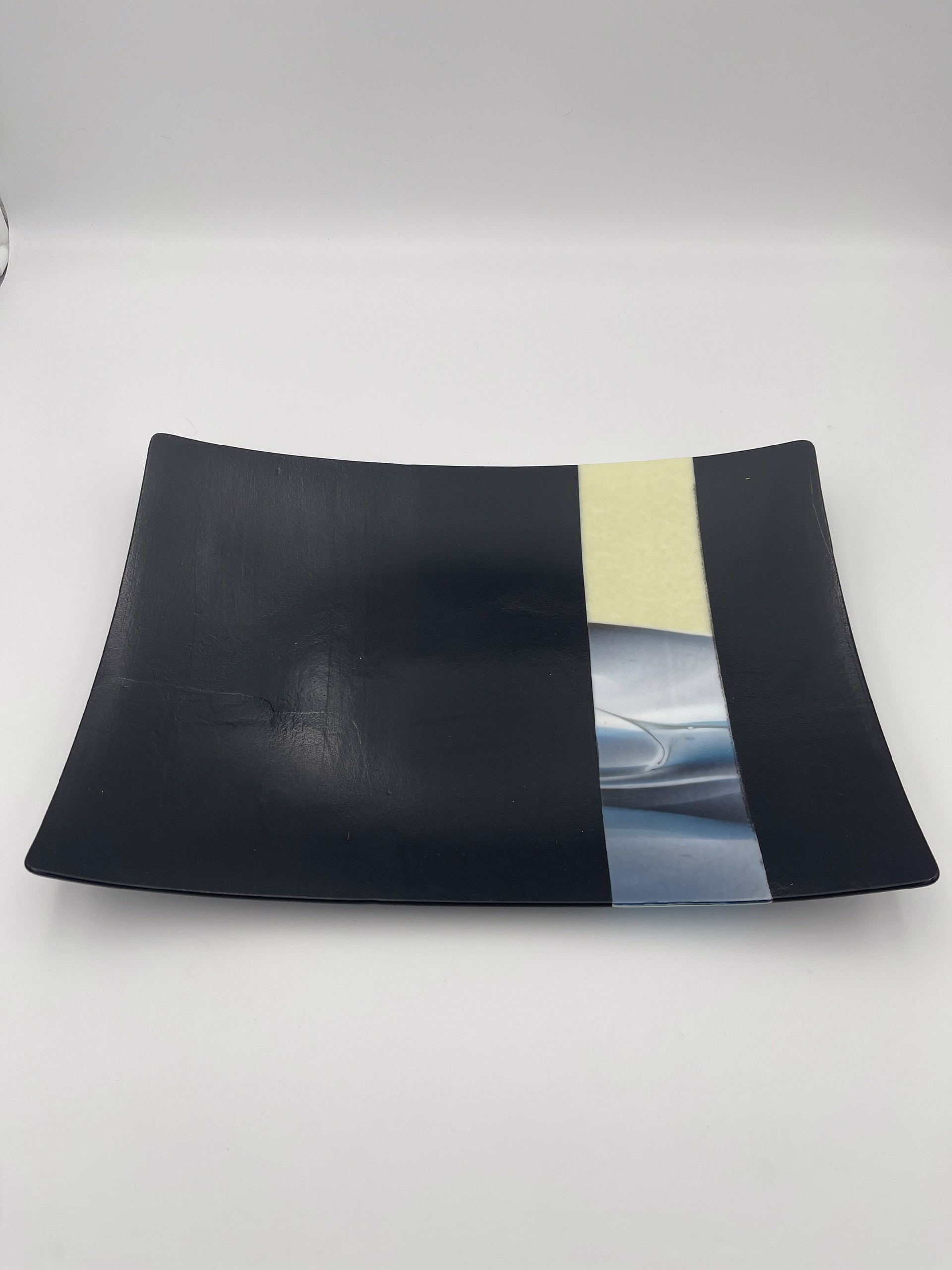 Seascape Black Platter by Katherine Russell