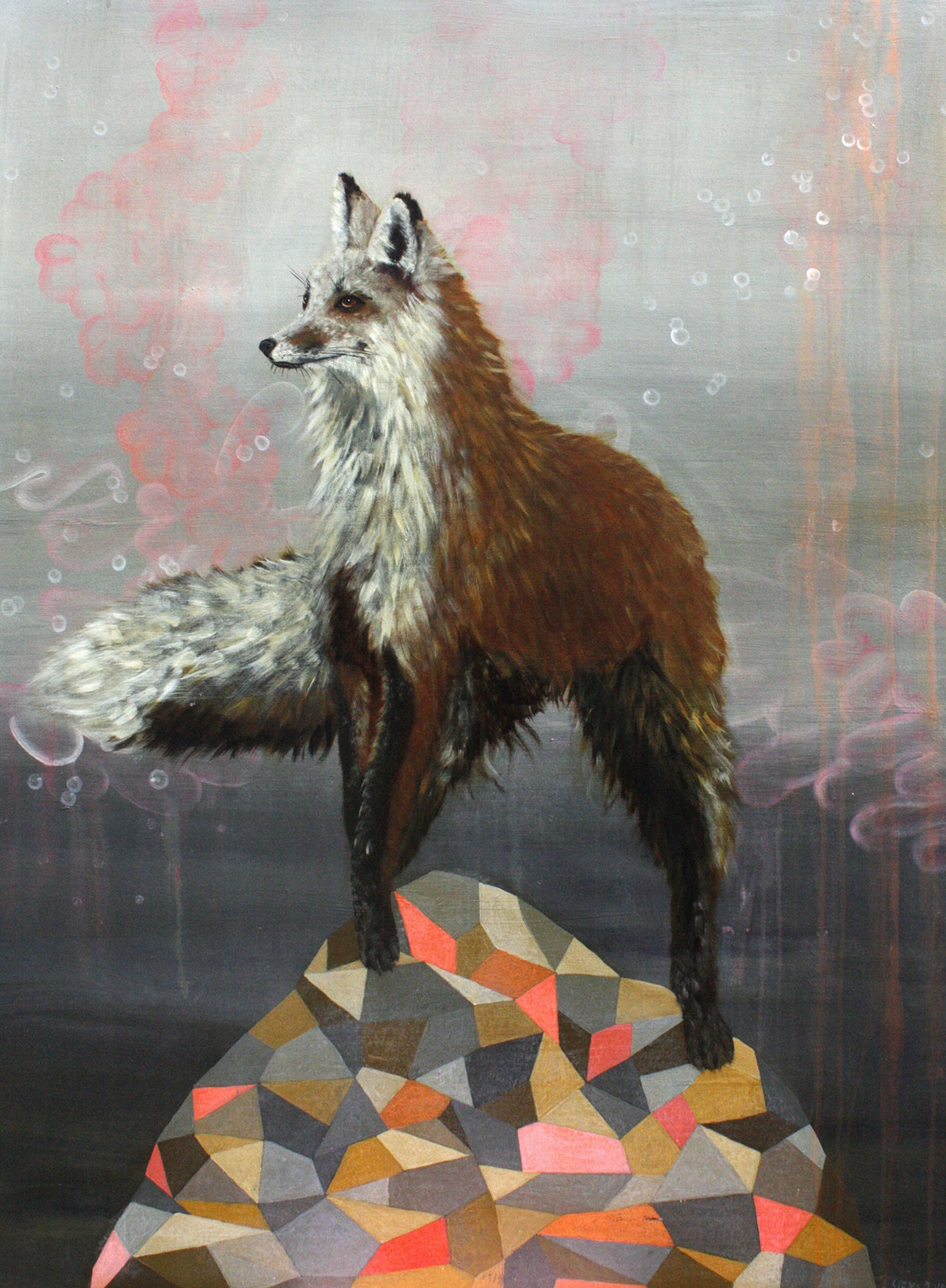 Fox on Hill by Anne Siems