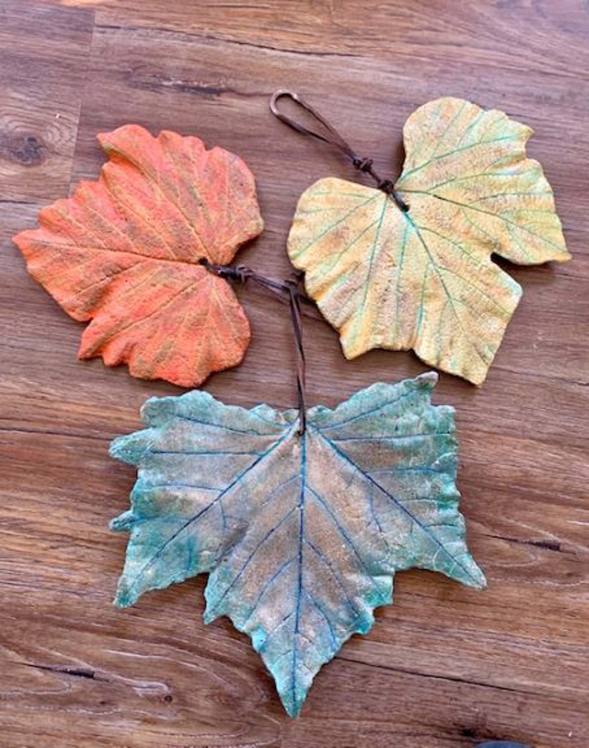 Trivets #20 - Sycamore/Grape Leaves by Pam O'Neall