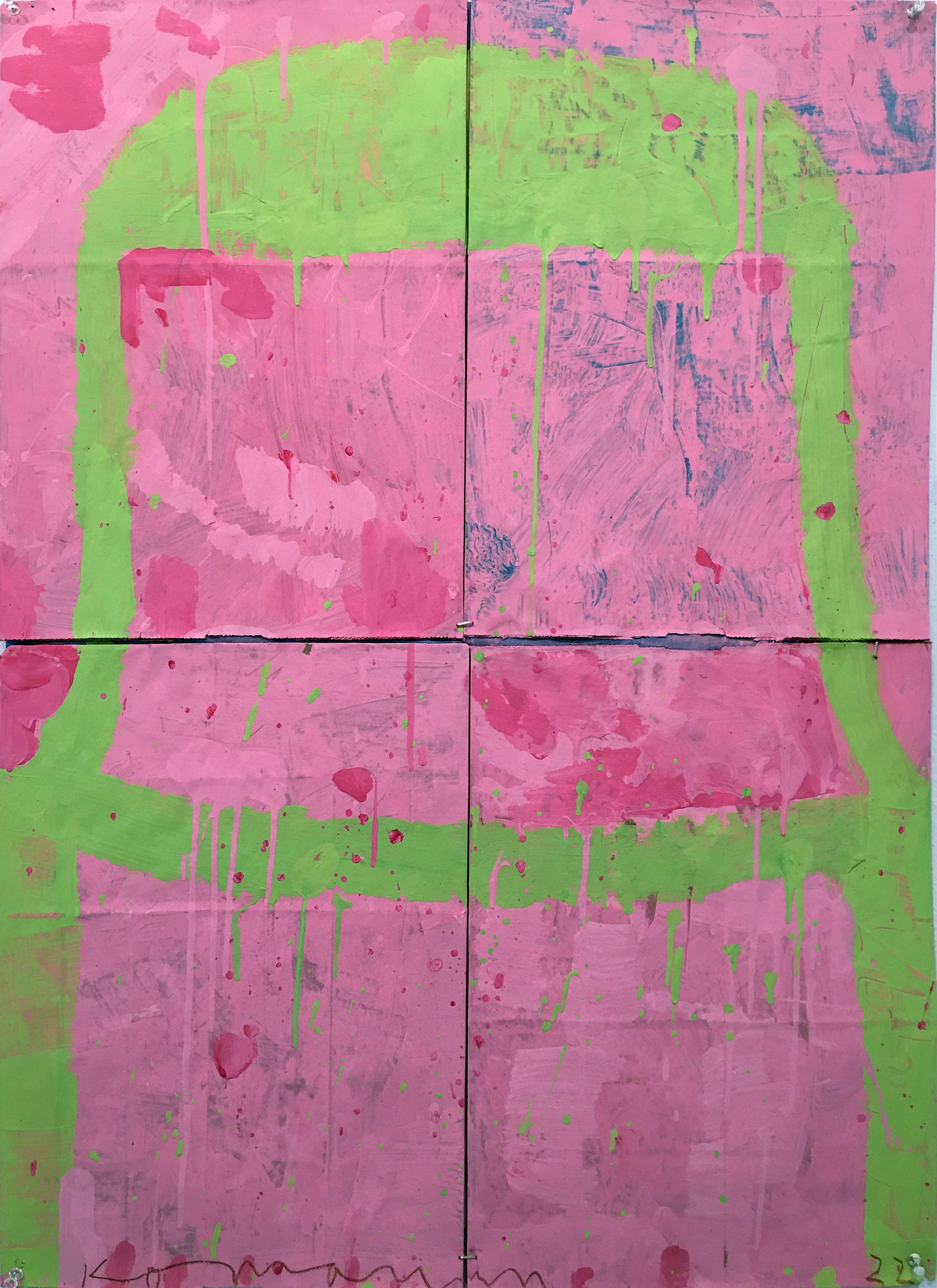 Green on Pink by Gary Komarin
