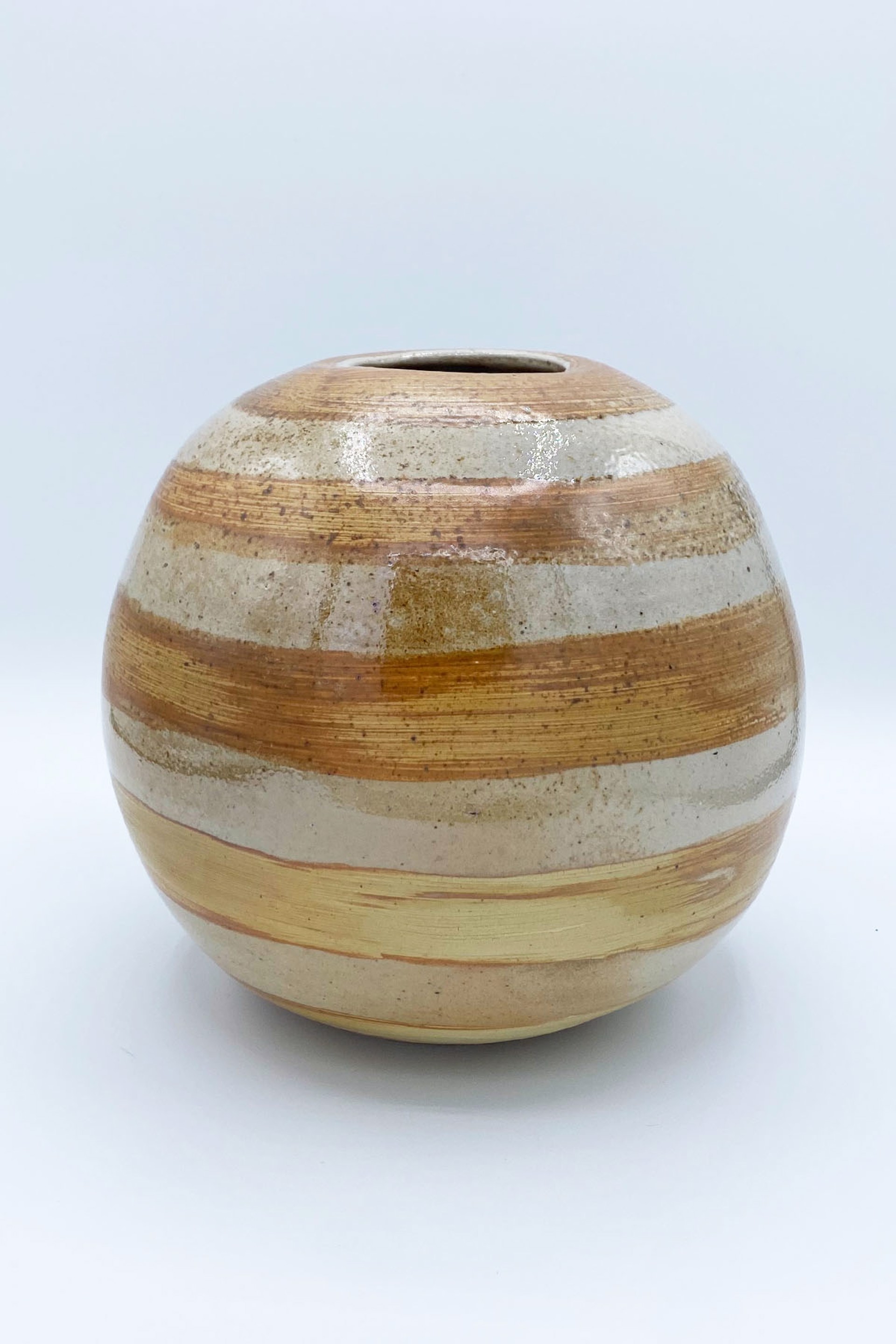 Wood Fired Moon Vase by Laura Cooke