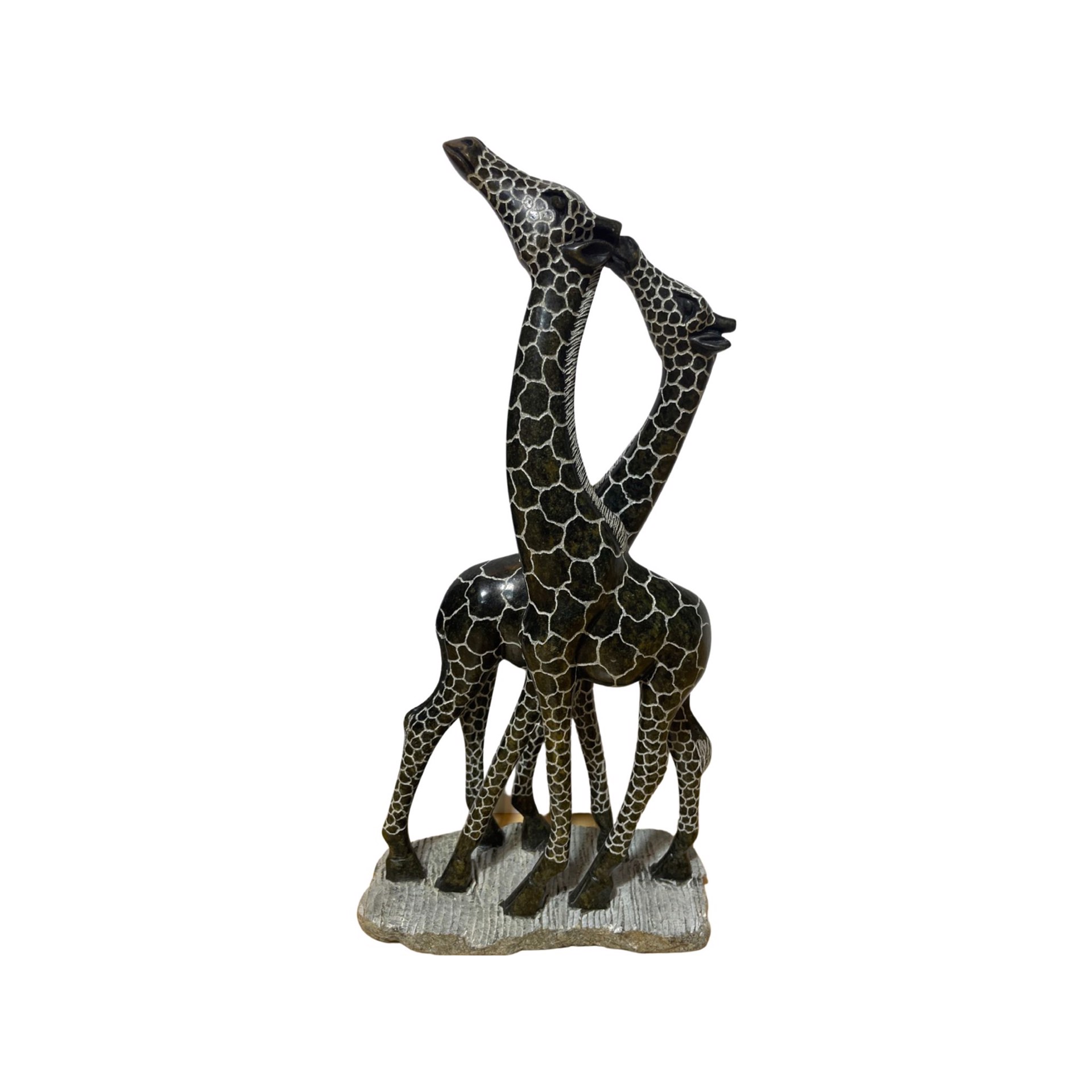 "Kissing Giraffe" by Lloyd Ngwaru by Stone of Shona