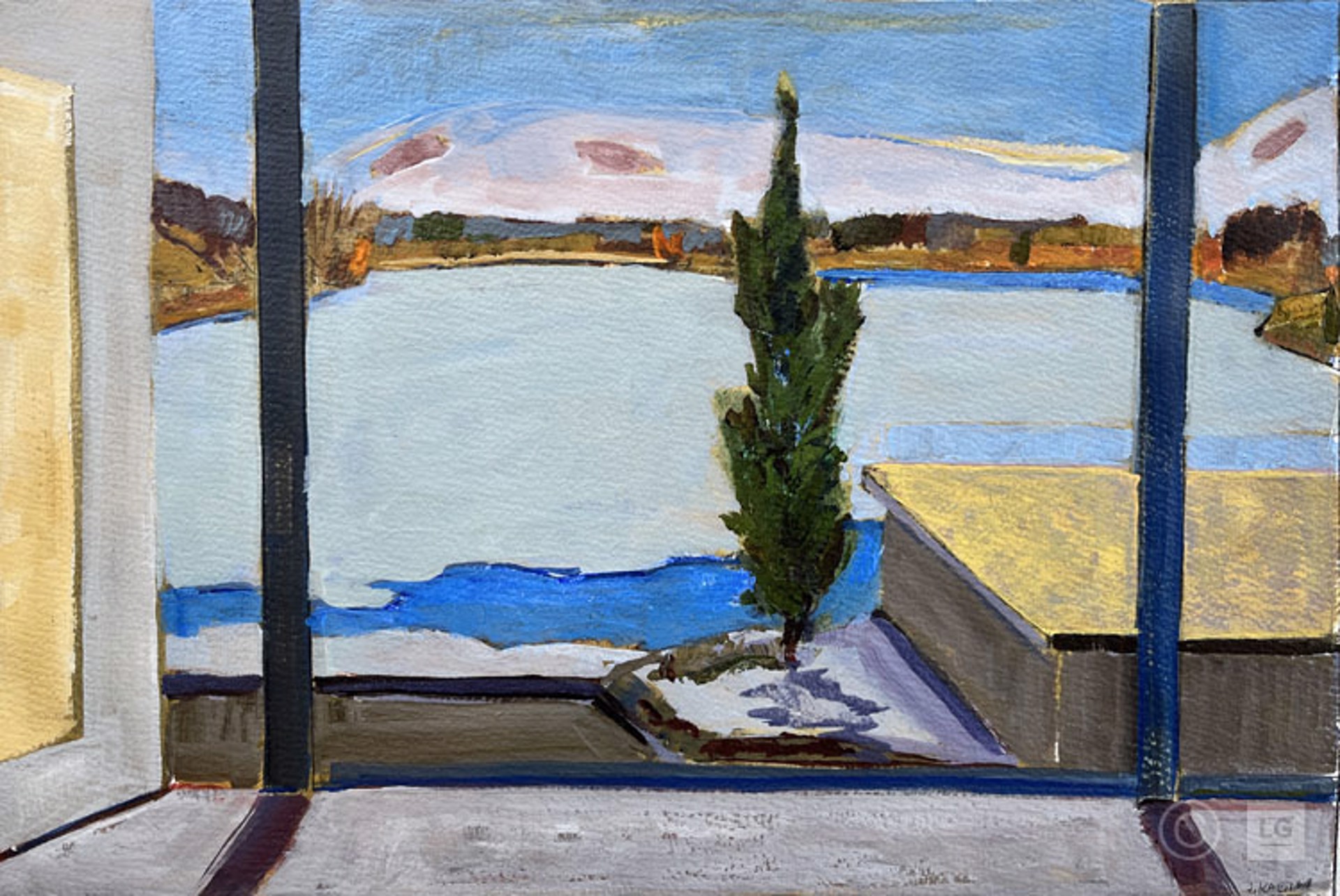 Reeds Lake, Library View 1997 by James Karsina LaFontsee Galleries
