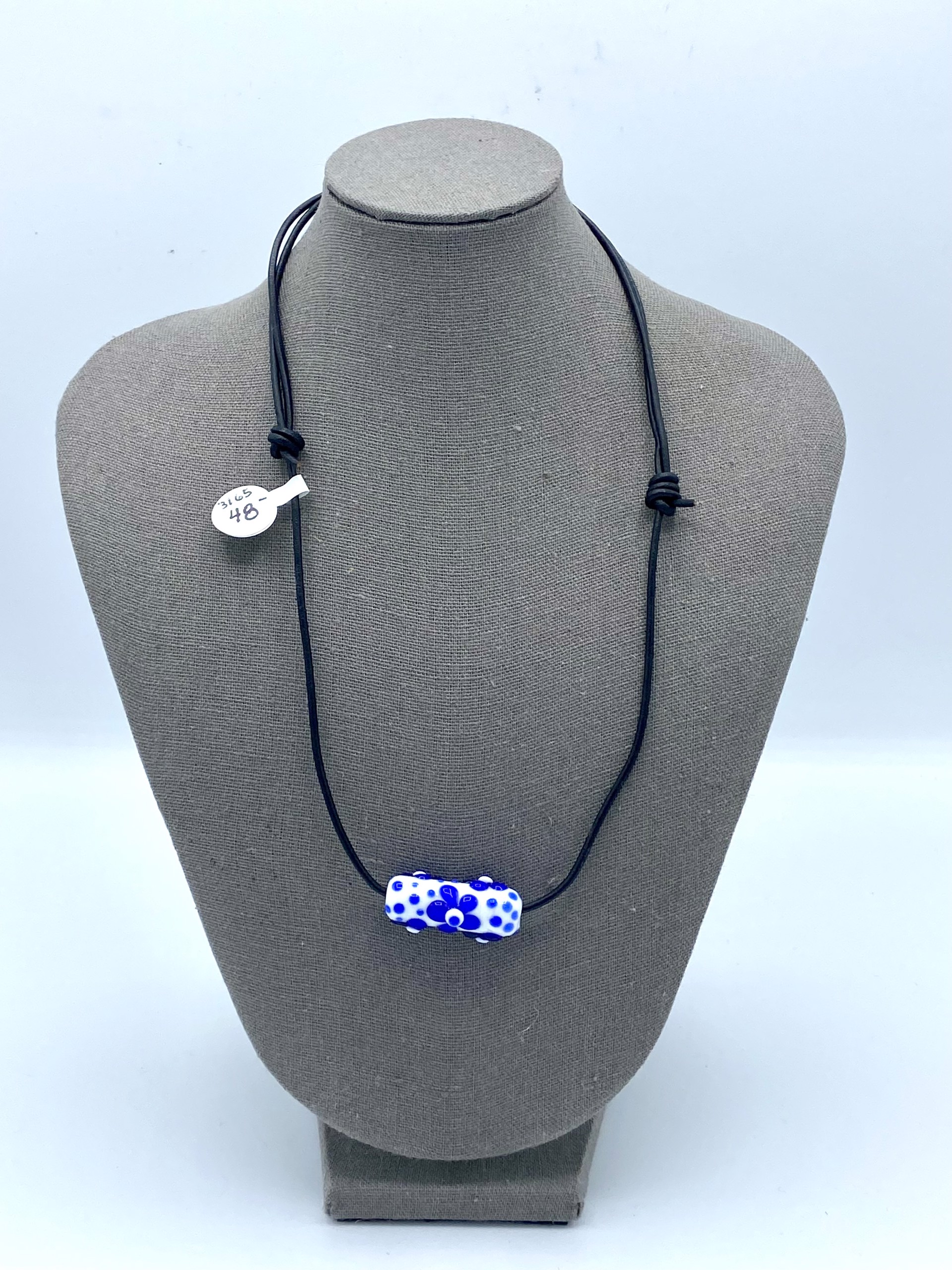 China Blue Flowers Necklace by Emelie Hebert