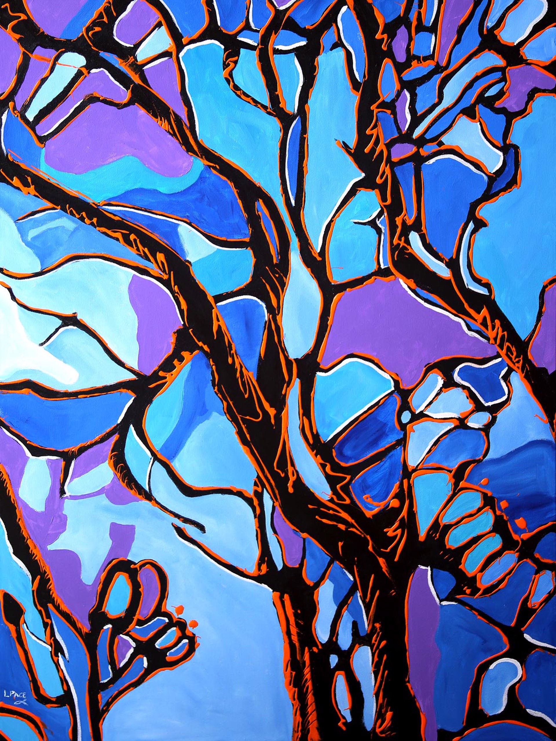 Refraction Blue Trees No.1 by Laurie Justus PACE