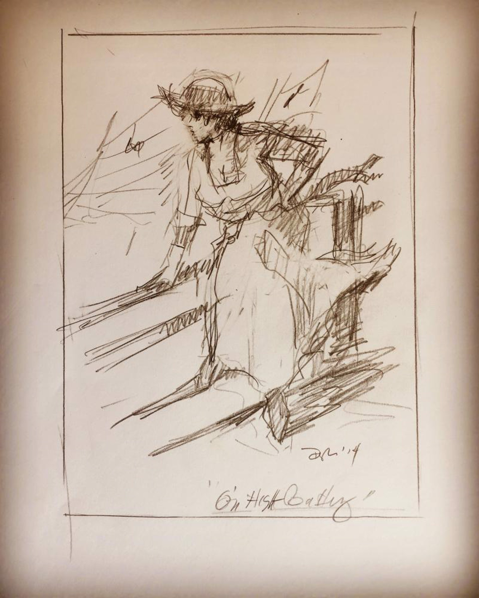 On High Battery Study by John Carroll Doyle