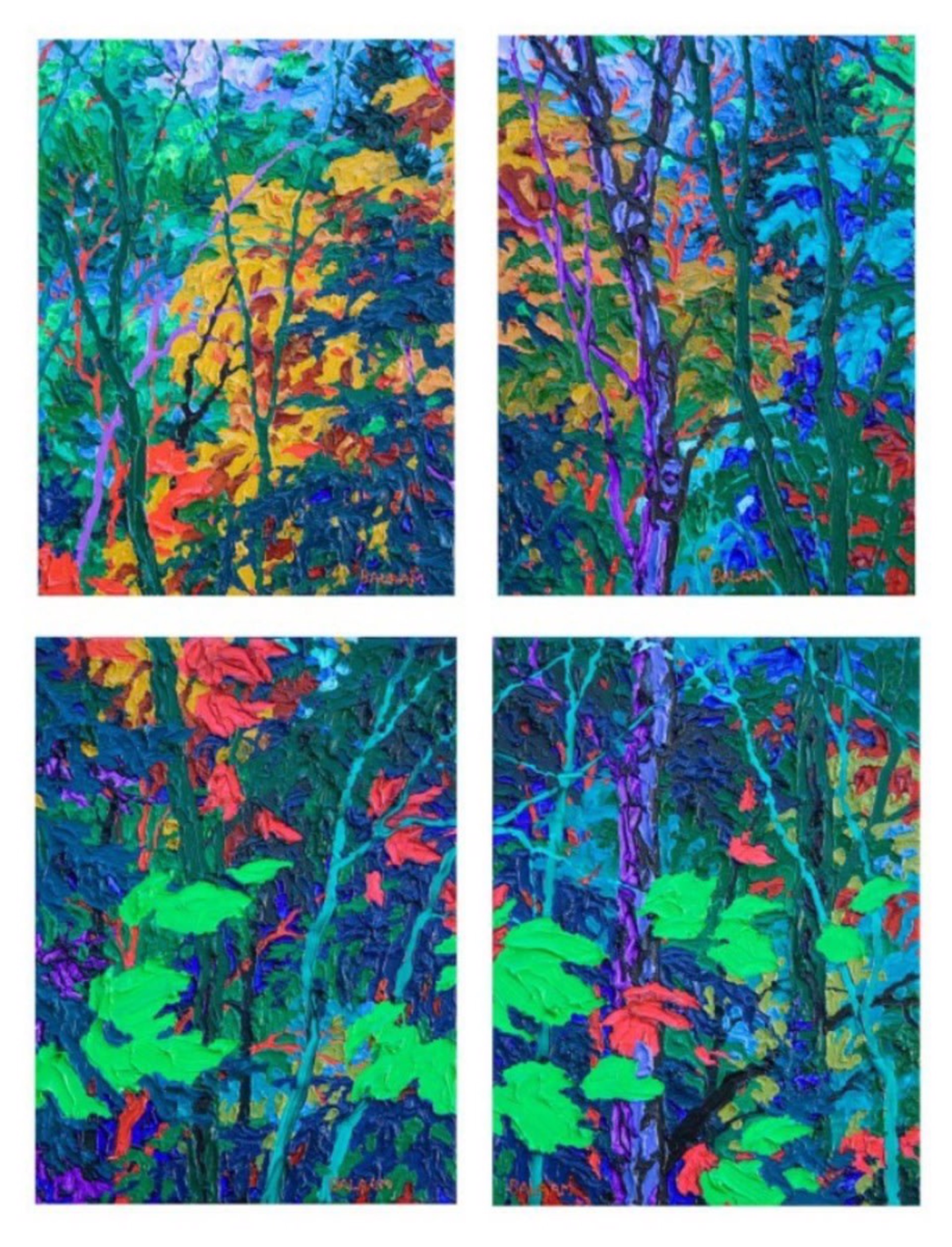 Gem - Moonlight in the Forest I,II,III,IV by Frank Balaam