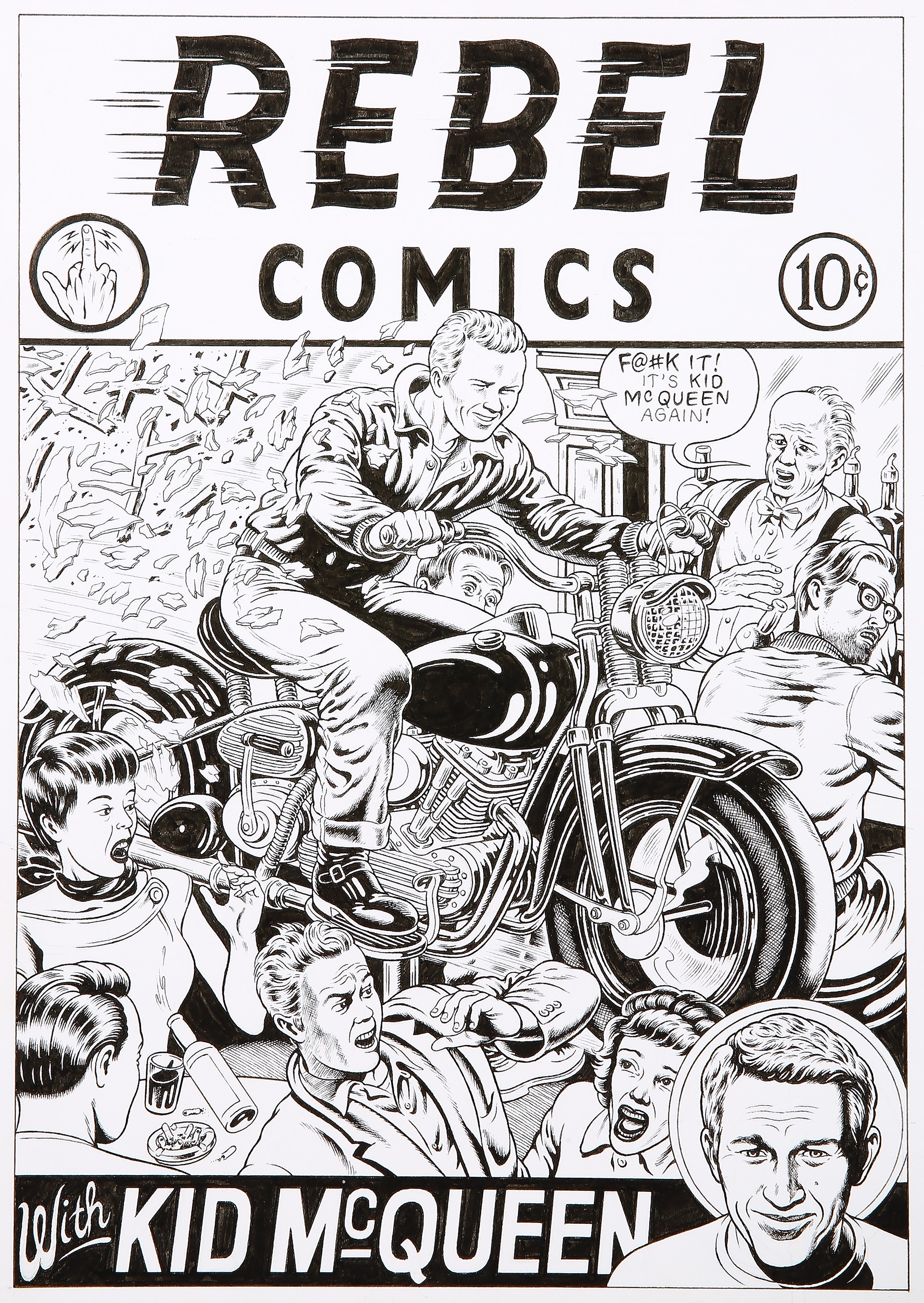 Rebel Comics, Cover Illustration by Tim Lane