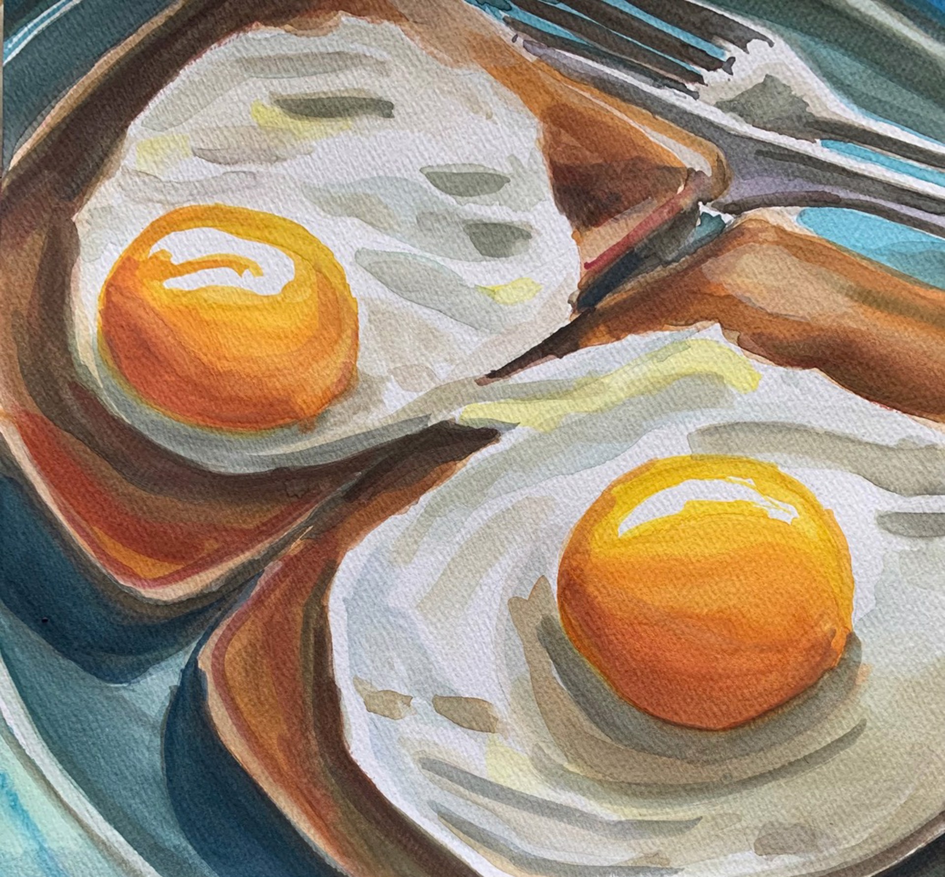 Poached Eggs On Toast by Craig Ford