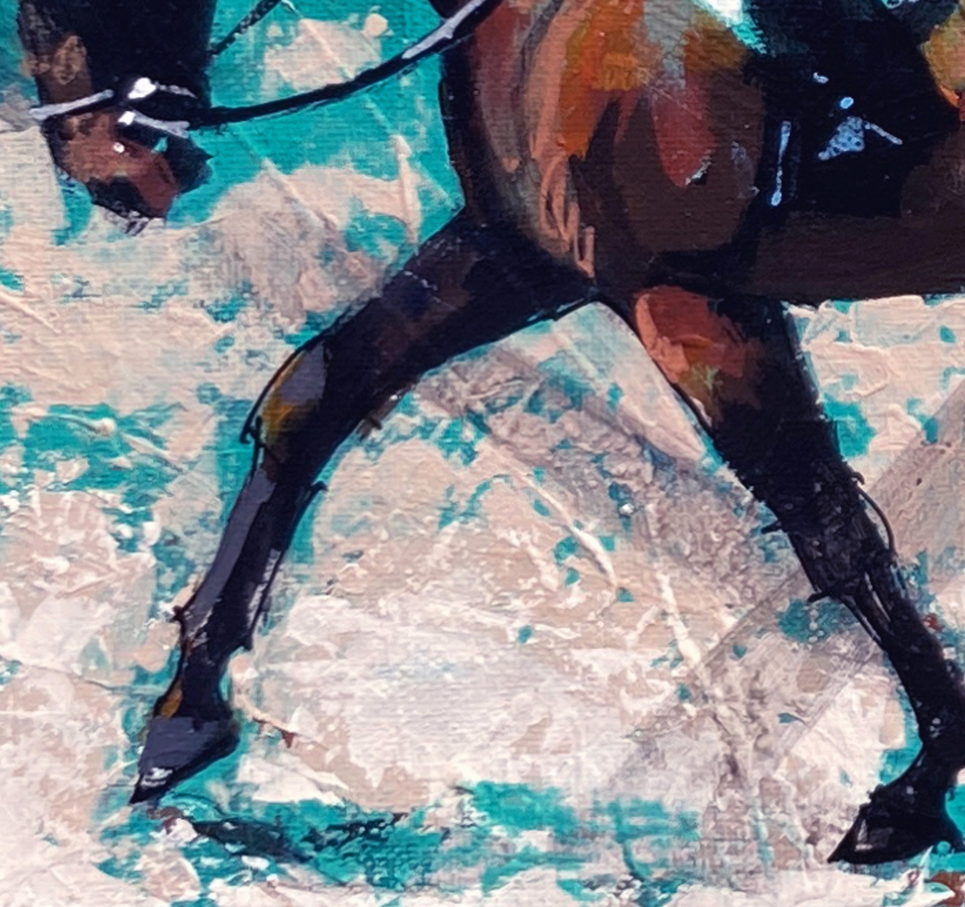 Trot on Teal by Tracy Wall