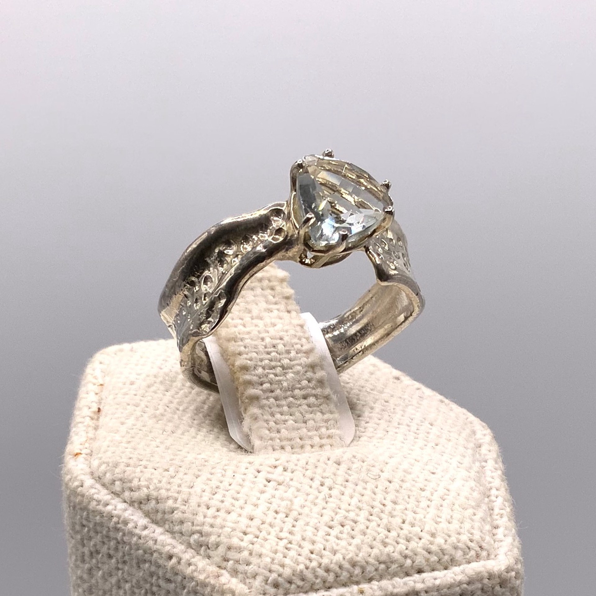 Green Amethyst Ripple Ring by Kristen Baird