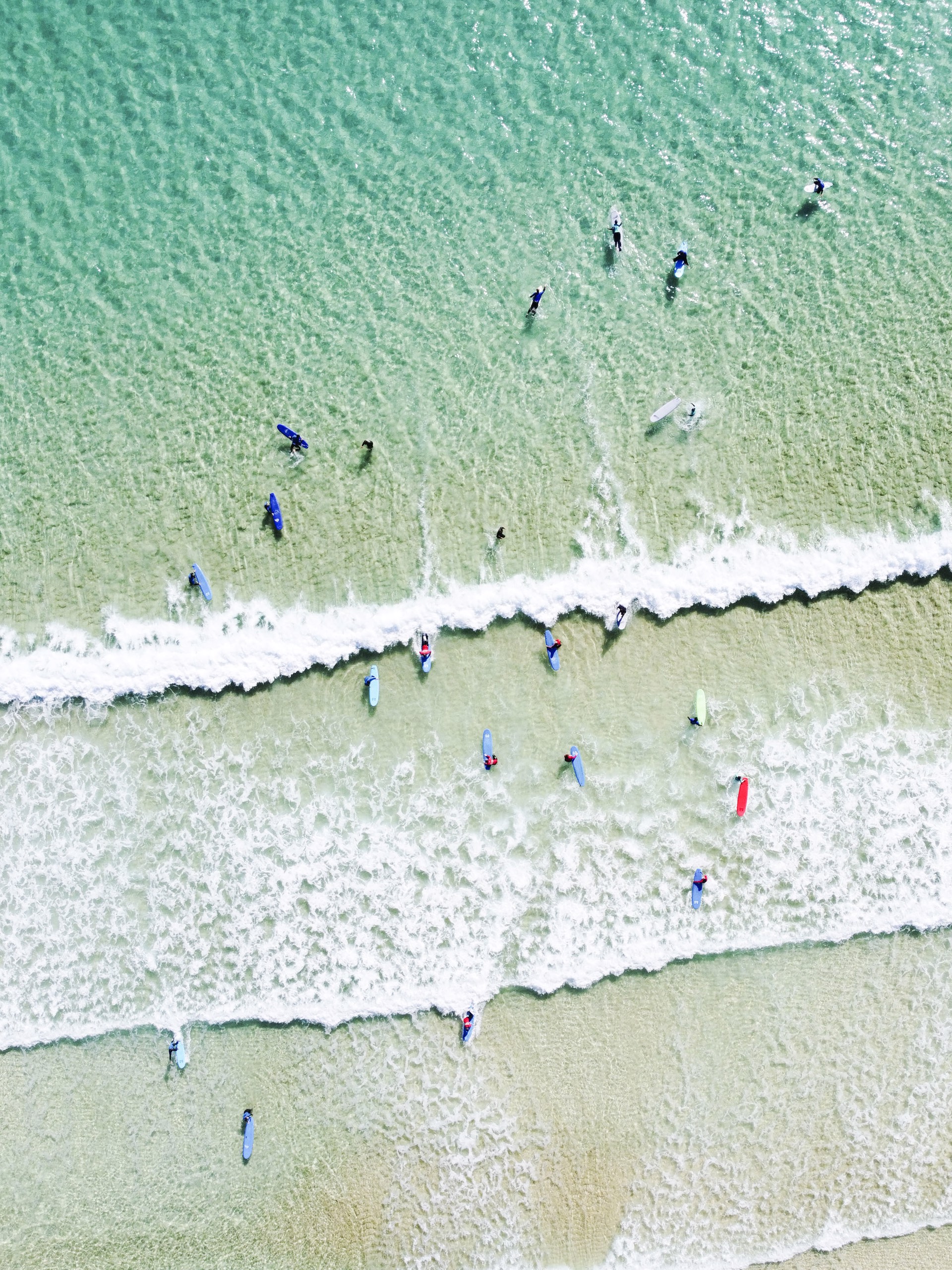 Triptych (Surfer) 1 of 3 - Multiple Sizes Available Upon Request- Aerial Scapes Edition of 5 by Raffaele Ferrari