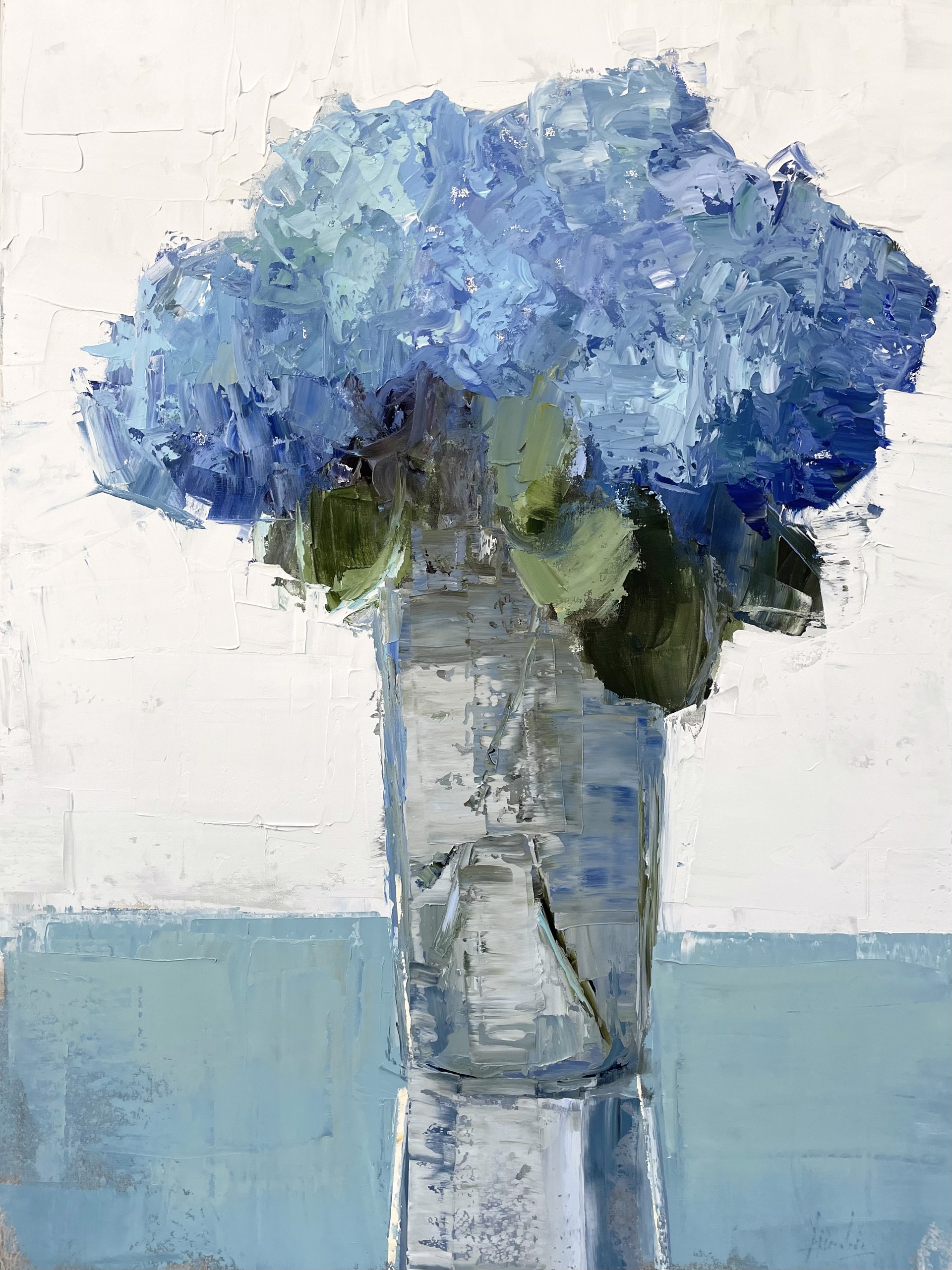 Bouquet of Blue Hydrangeas by Barbara Flowers