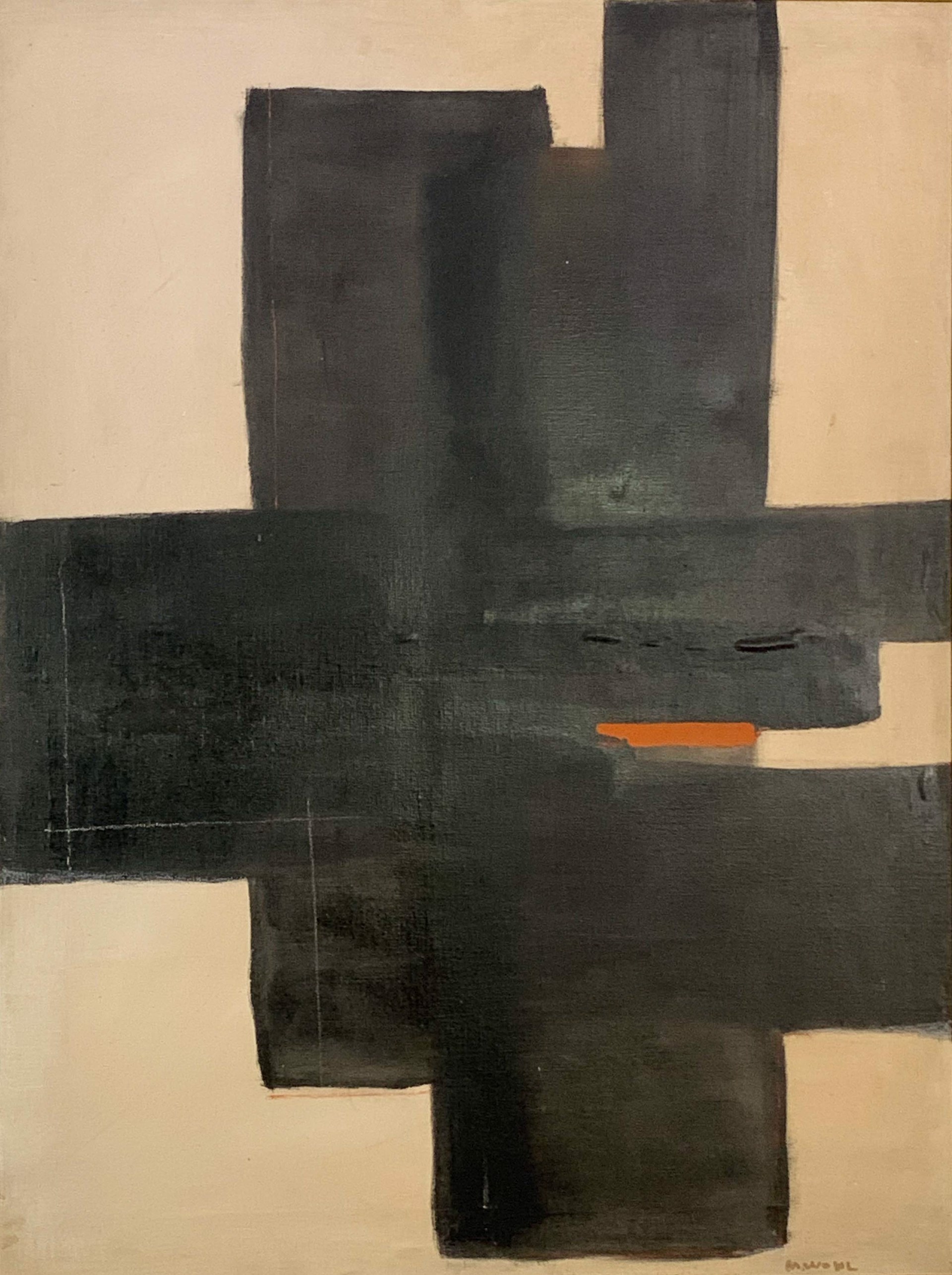 Untitled Abstract in Black by Mildred Wohl