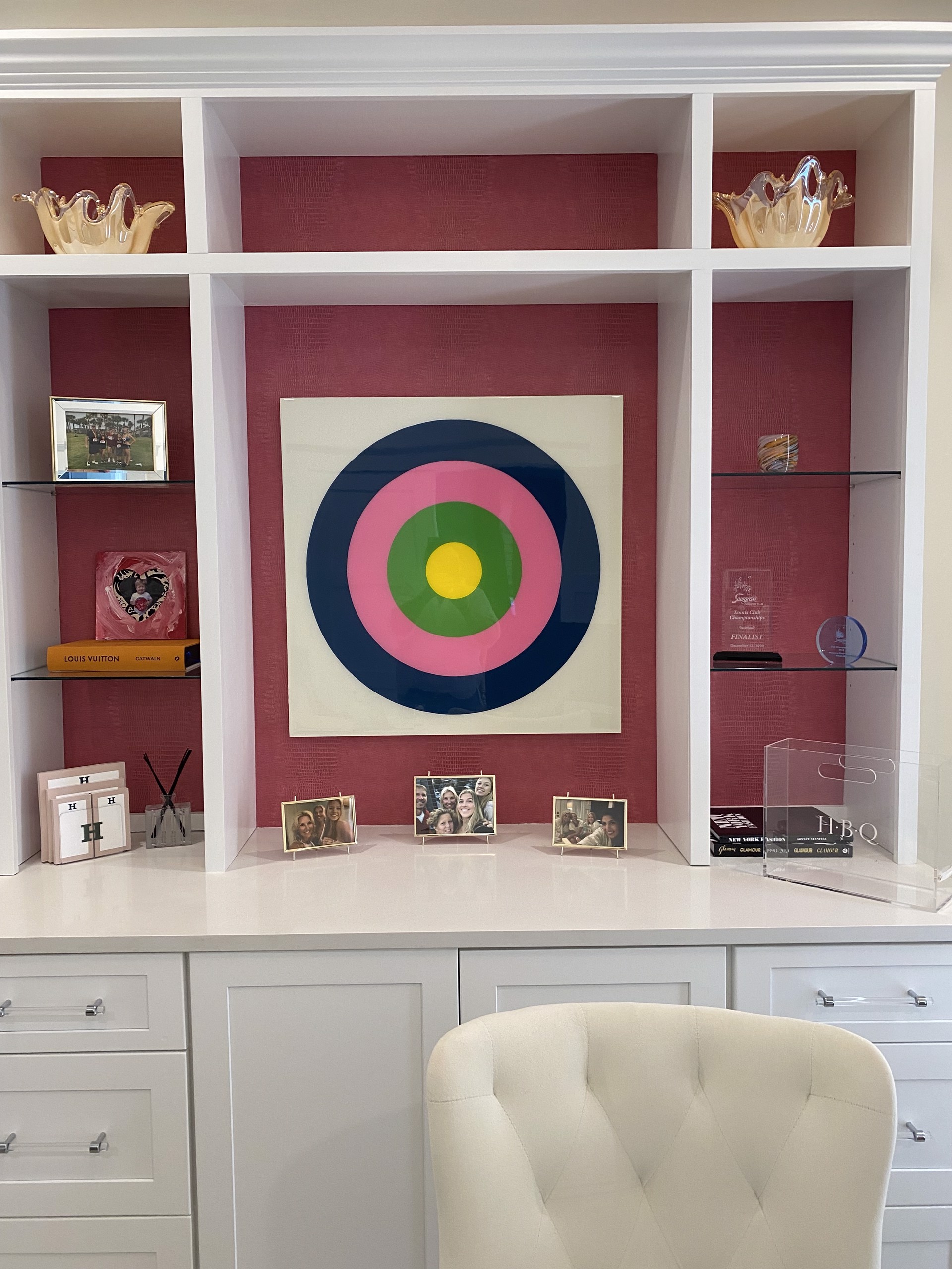 Blue, pink, yellow, green Target by Stephanie Henderson