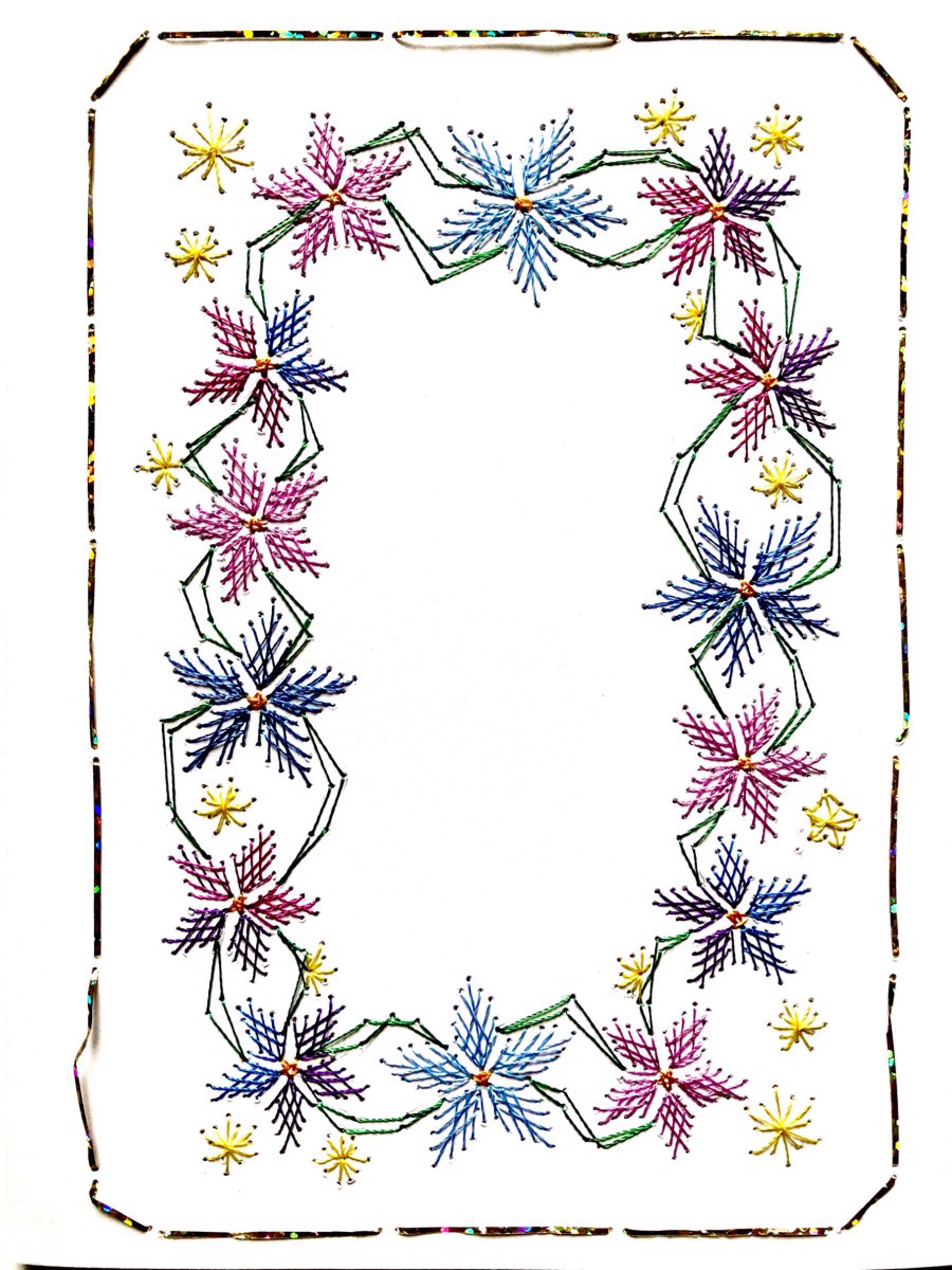 Flower Stars Card by Jacqueline Green
