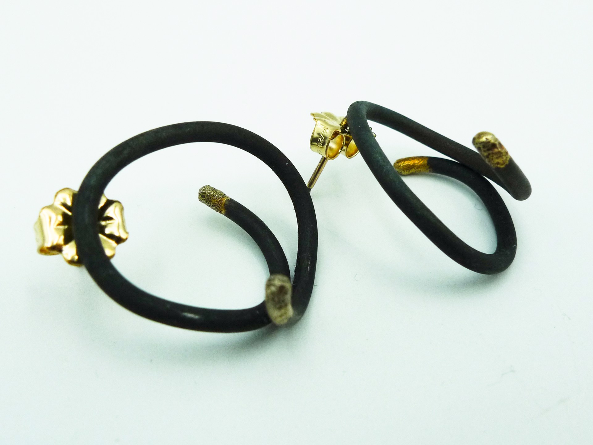 Gold Tipped Stud Earrings by Susanne Henry