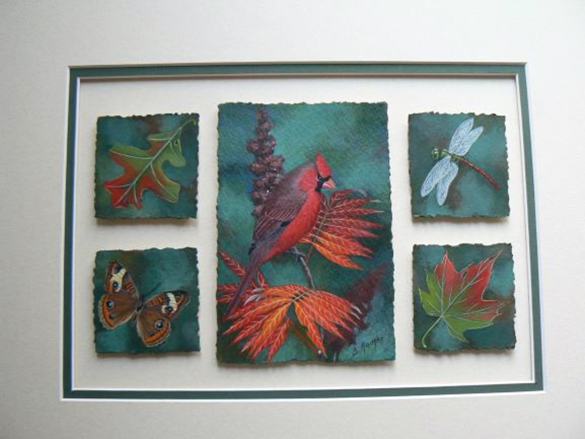 Seasons Change - Cardinal Collage by Barbara Radtke