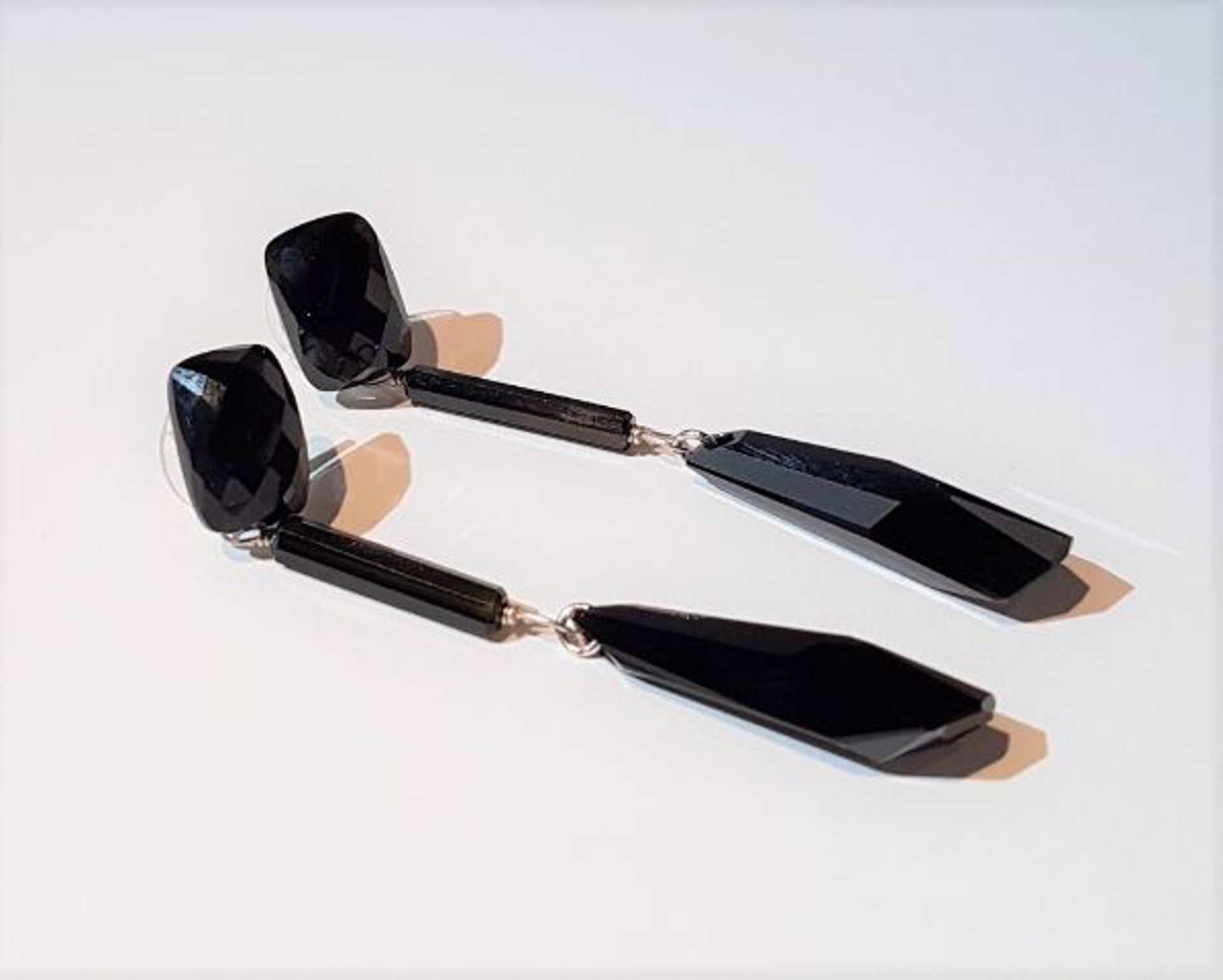 Black Onyx, Tourmaline Earrings by LULU | B DESIGNS