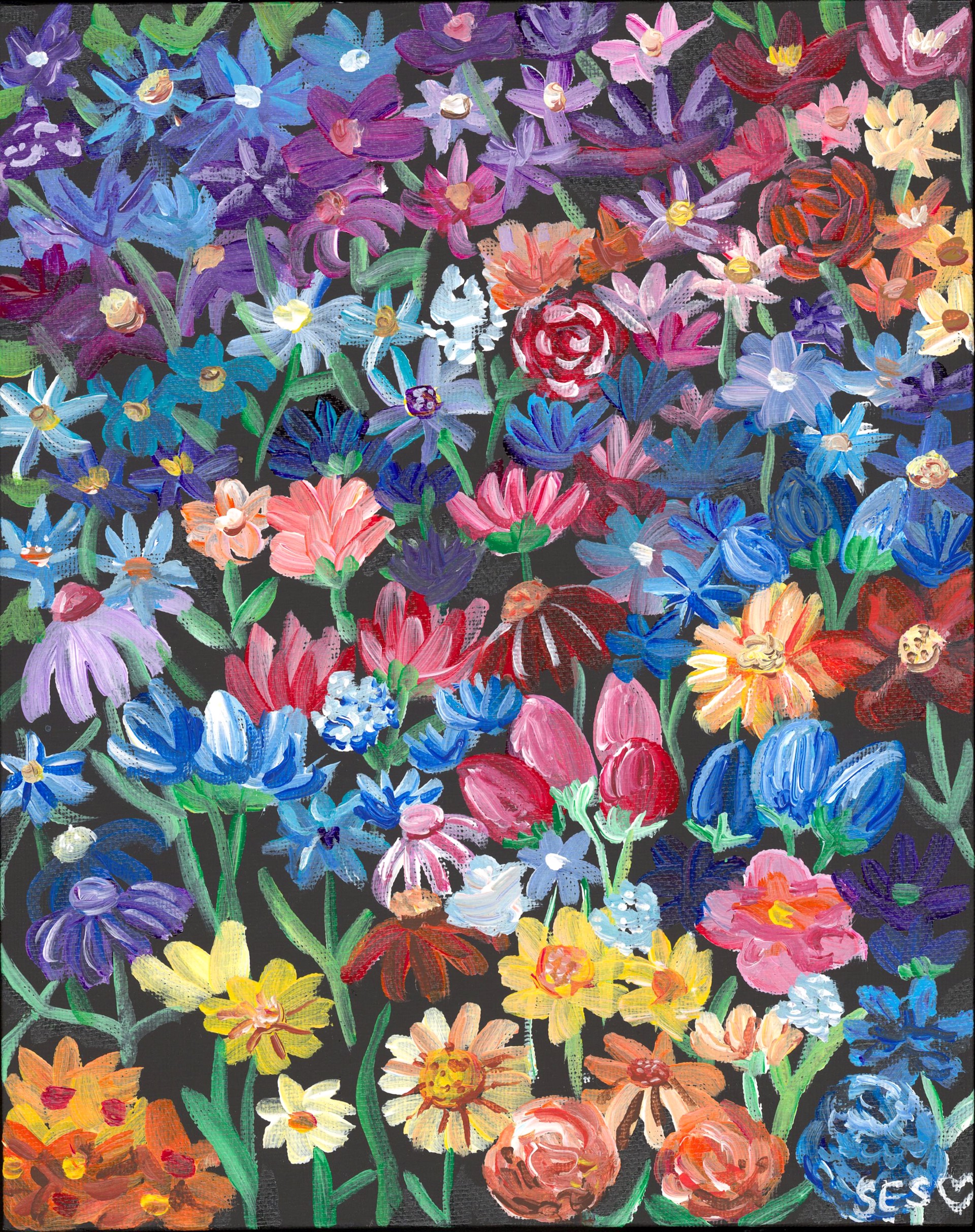 Field of Flowers (FRAMED) by Sarah Swan