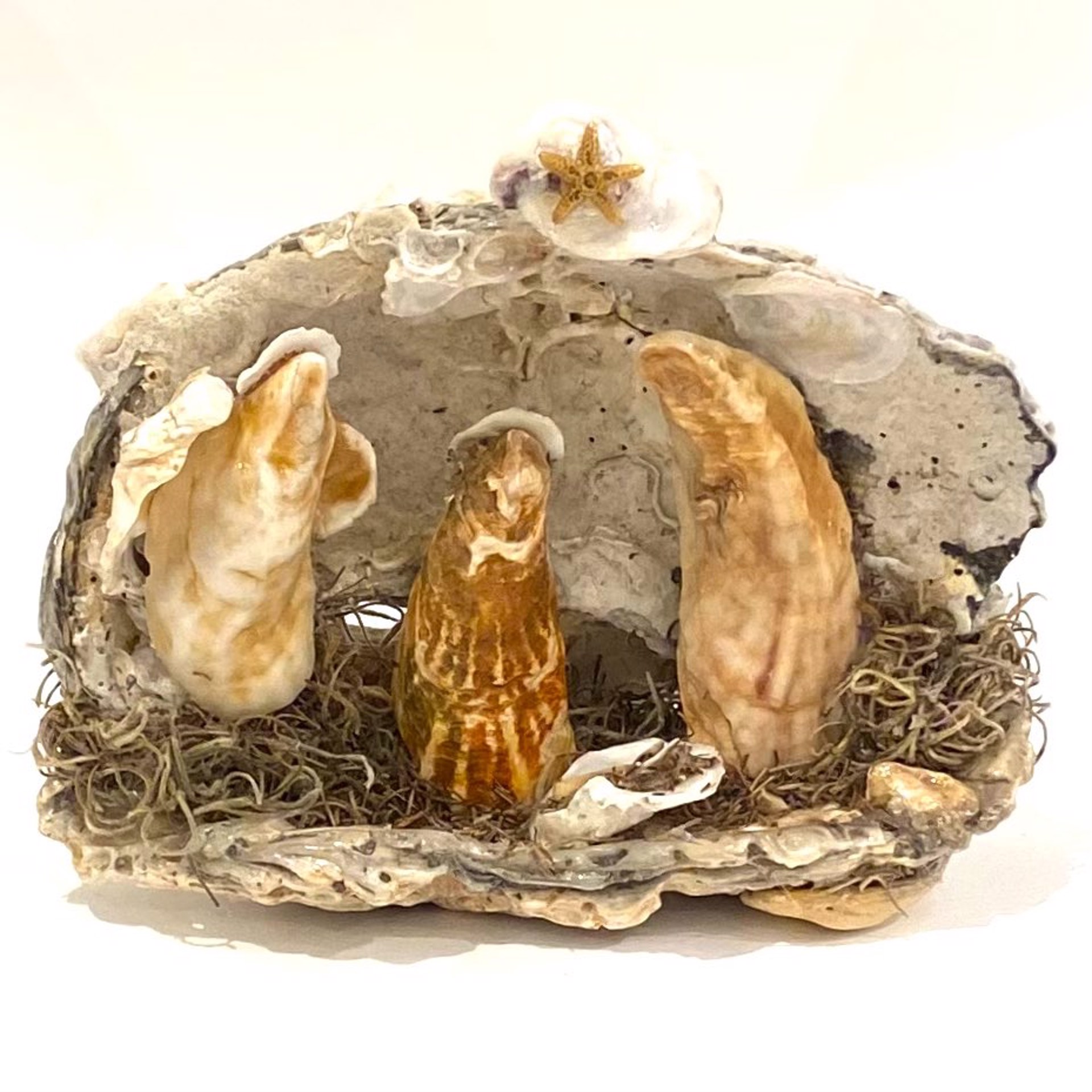 CN22-21 Creche From The Sea~Oyster Shell by Chris Nietert